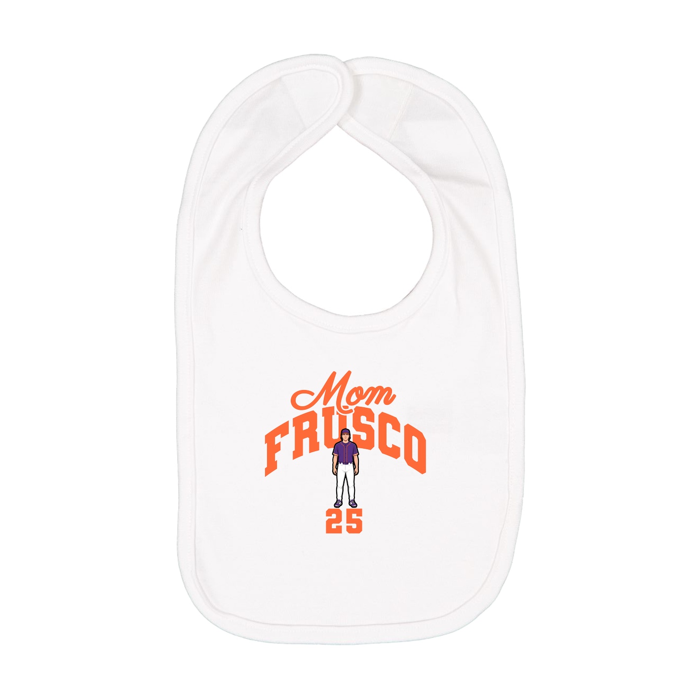 Infant Bib — Mothers Day Arch in White