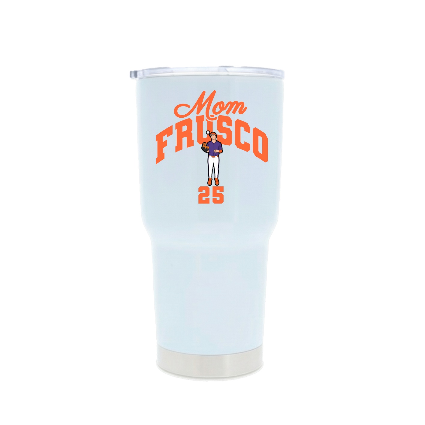 30oz Stainless Steel Tumbler — Mothers Day Arch in White
