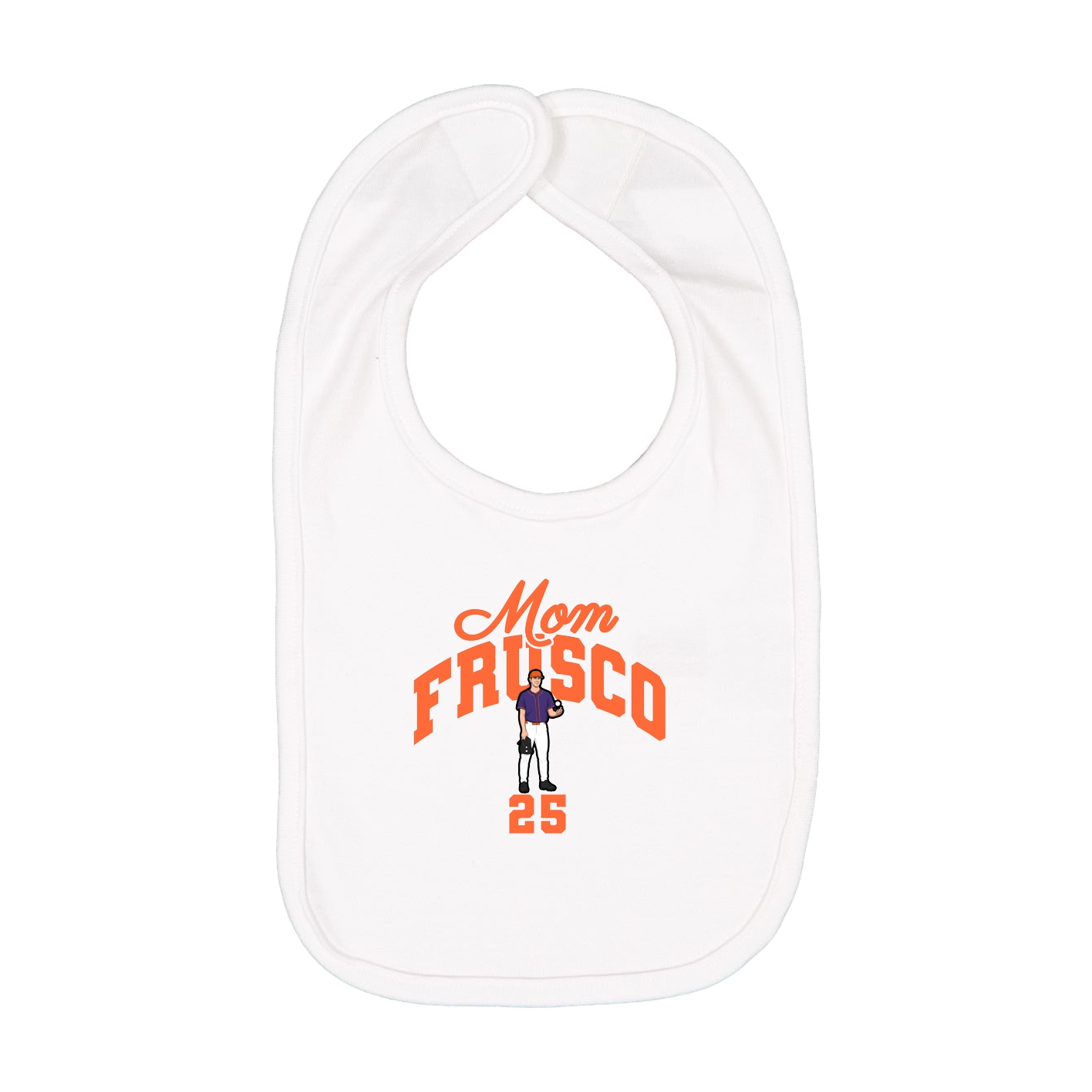 Infant Bib — Mothers Day Arch in White