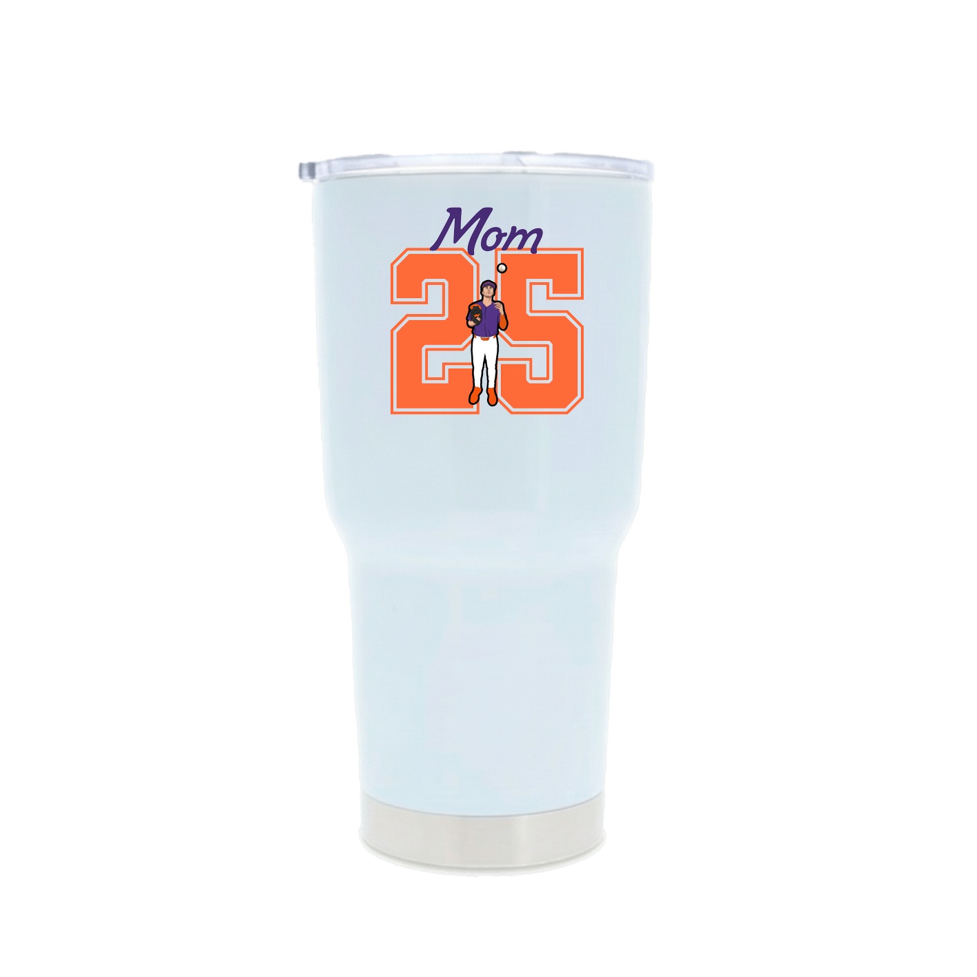 30oz Stainless Steel Tumbler — Mothers Day Shirsey in White