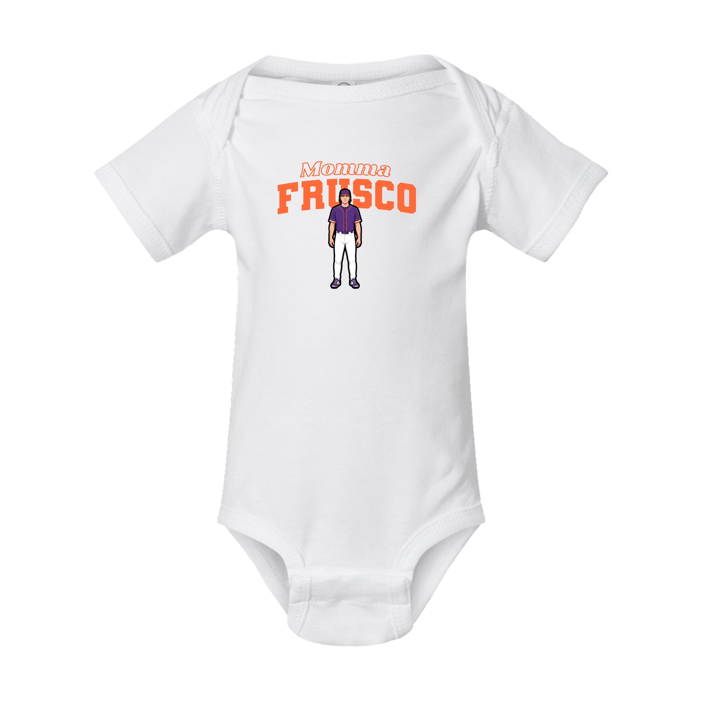 Baby Onesie — Mothers Day Block in White