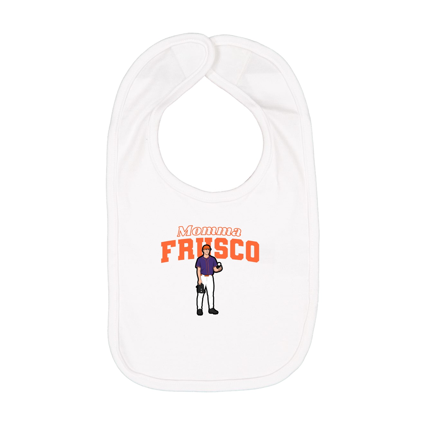 Infant Bib — Mothers Day Block in White