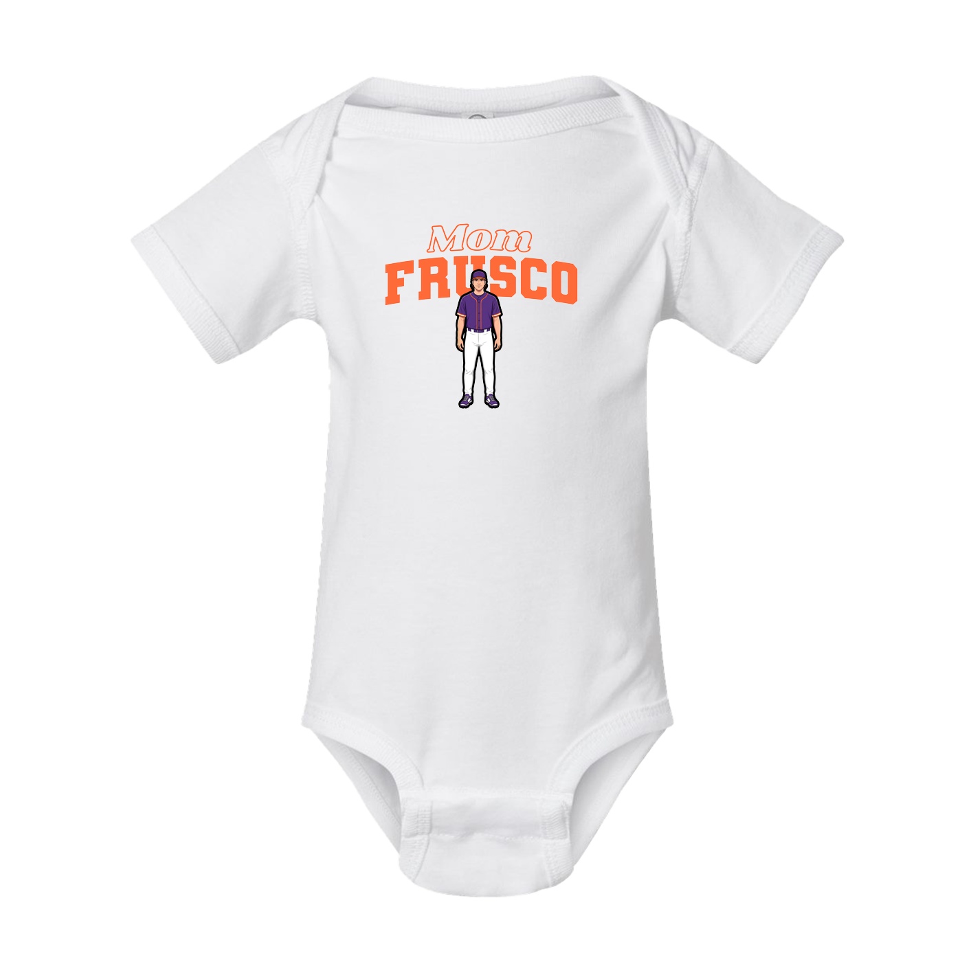 Baby Onesie — Mothers Day Block in White