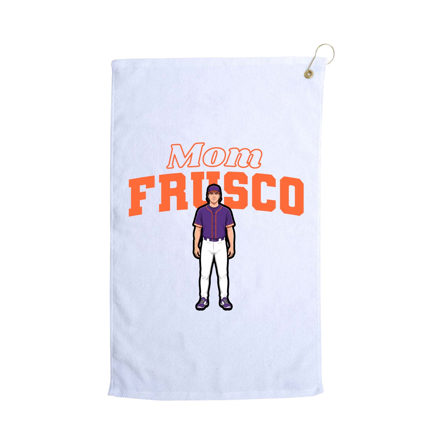 Golf Towel — Mothers Day Block in White