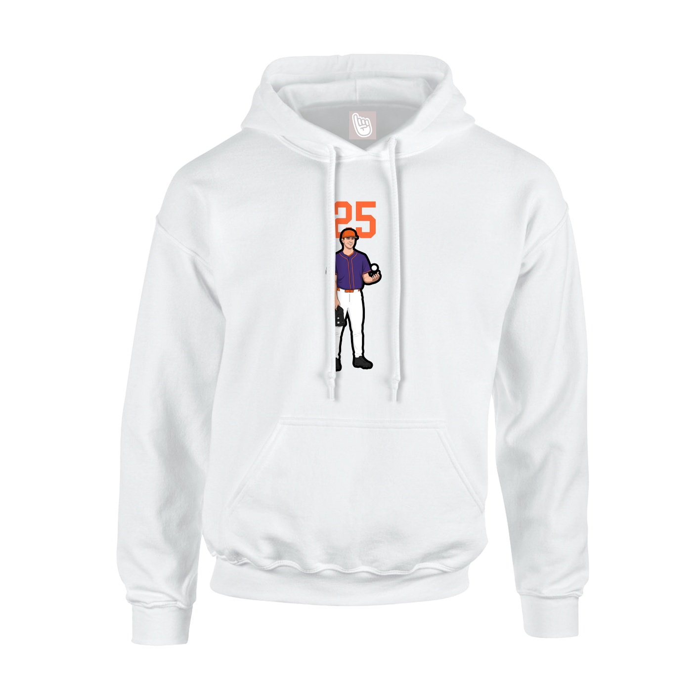 Hoodie — Number Top in White