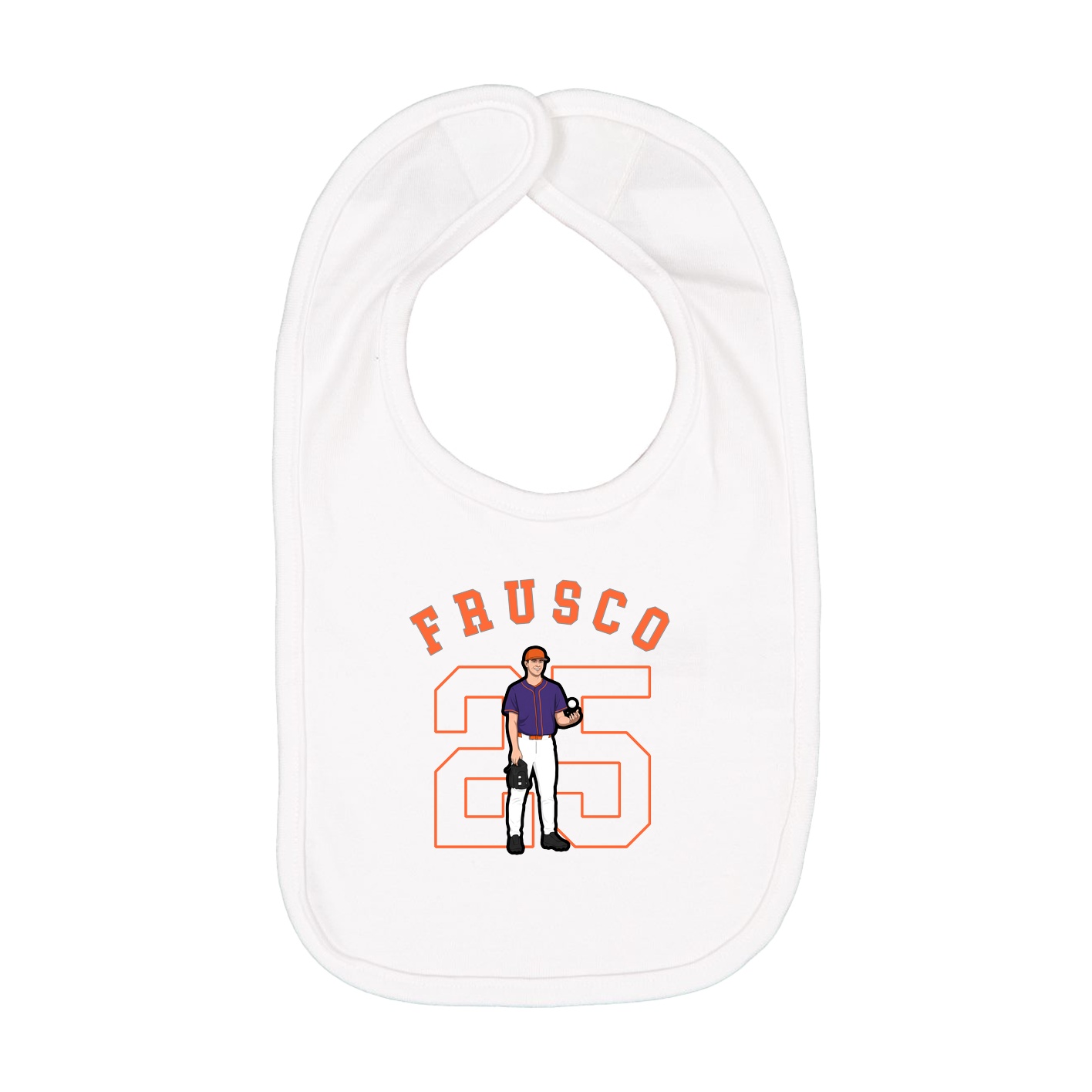 Infant Bib — Shirsey Arch in White