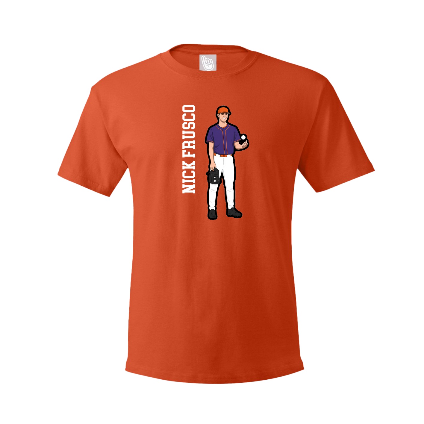 Tee — Name Vertical in Orange