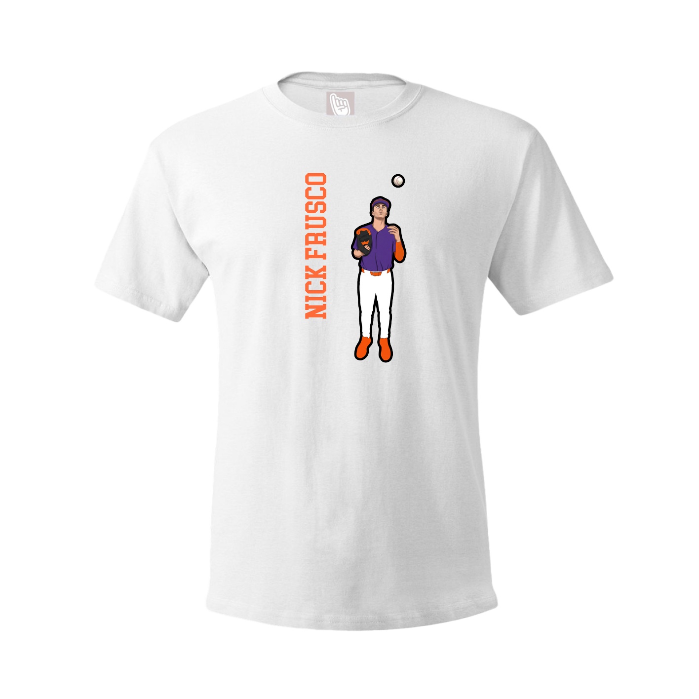 Youth Tee — Name Vertical in White