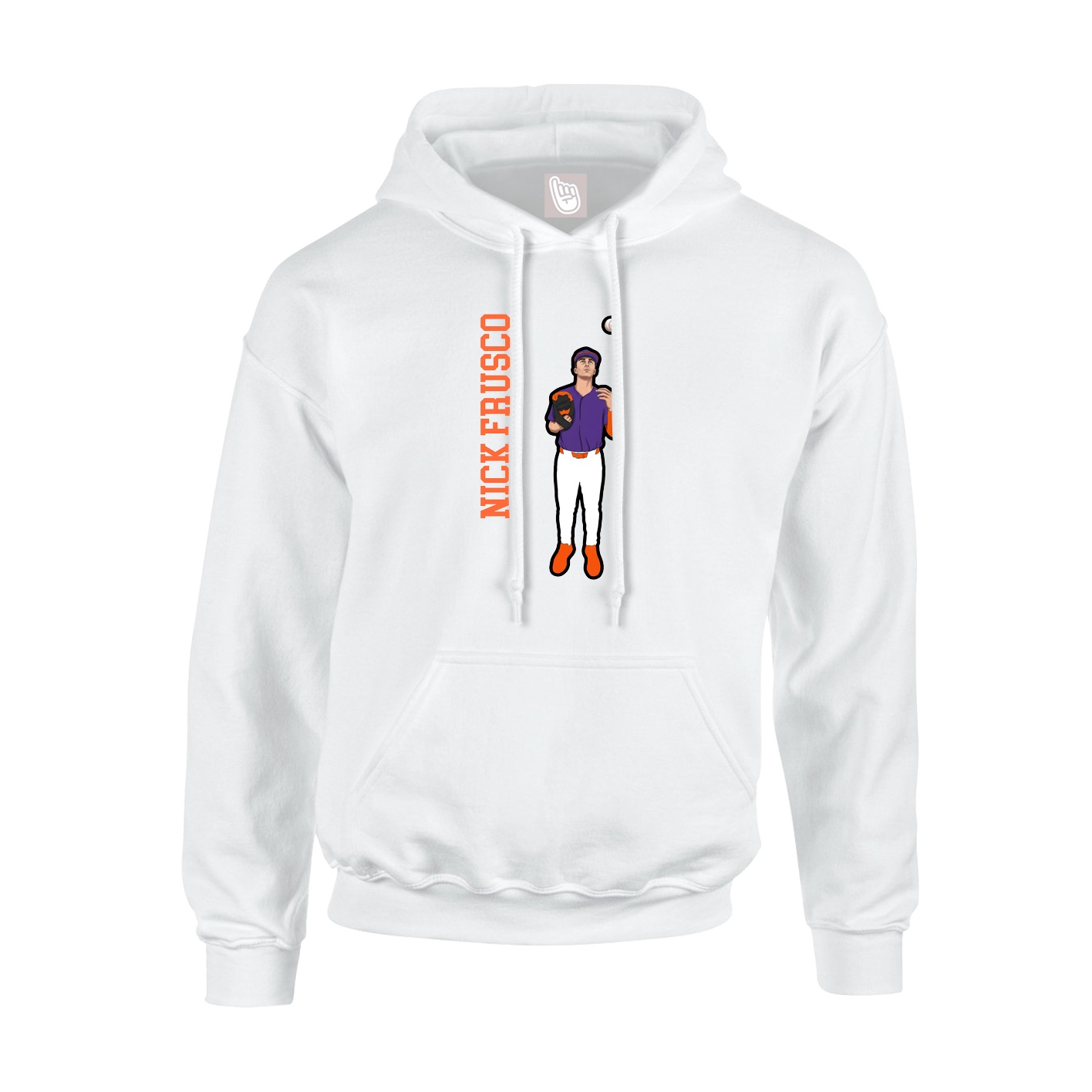 Youth Hoodie — Name Vertical in White