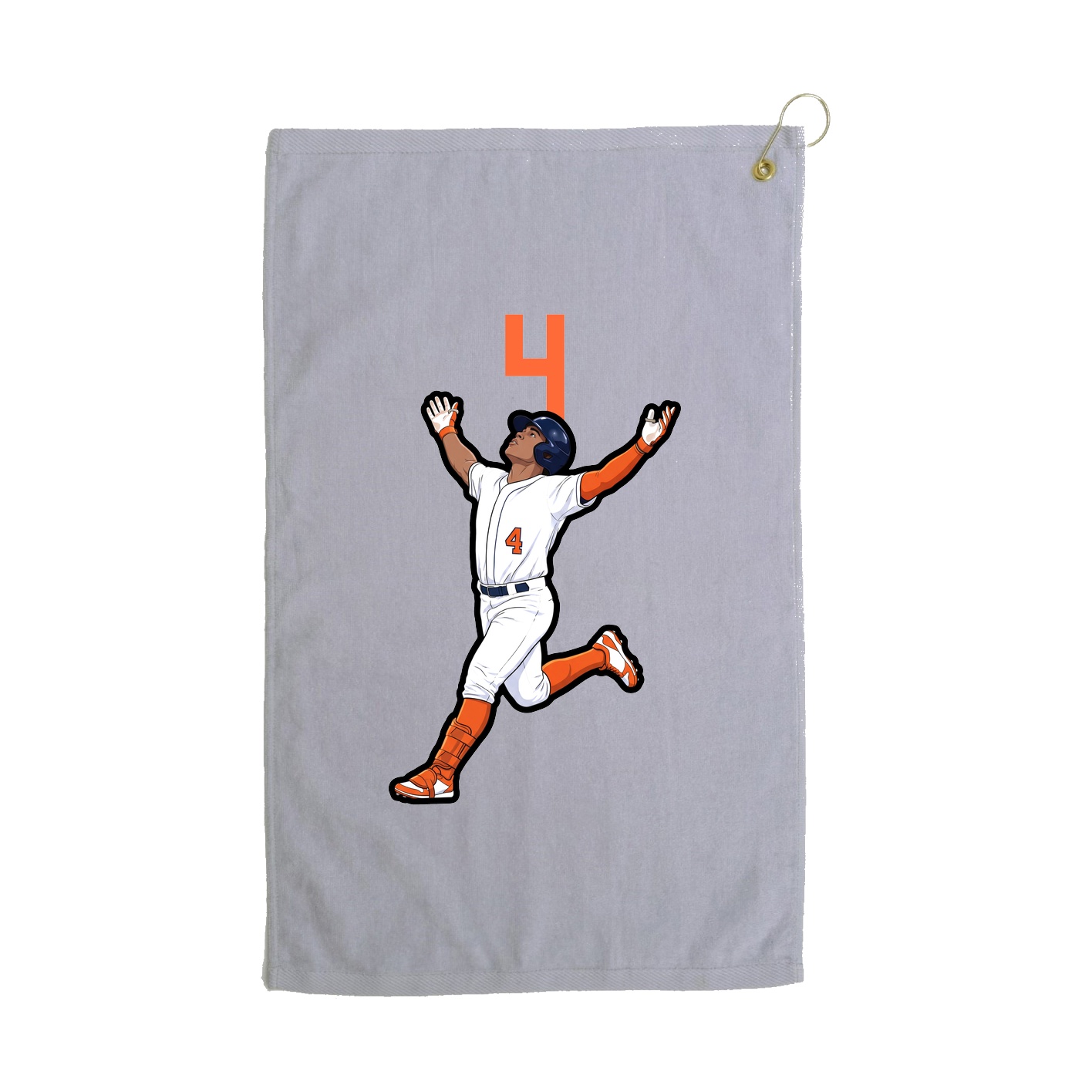 Golf Towel — Number Top in Grey