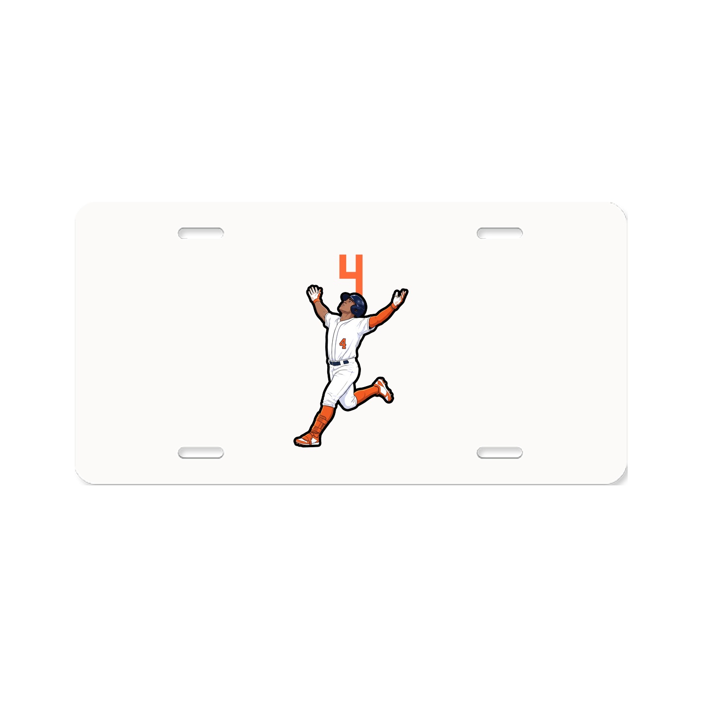 License Plate — Number Top in Classic