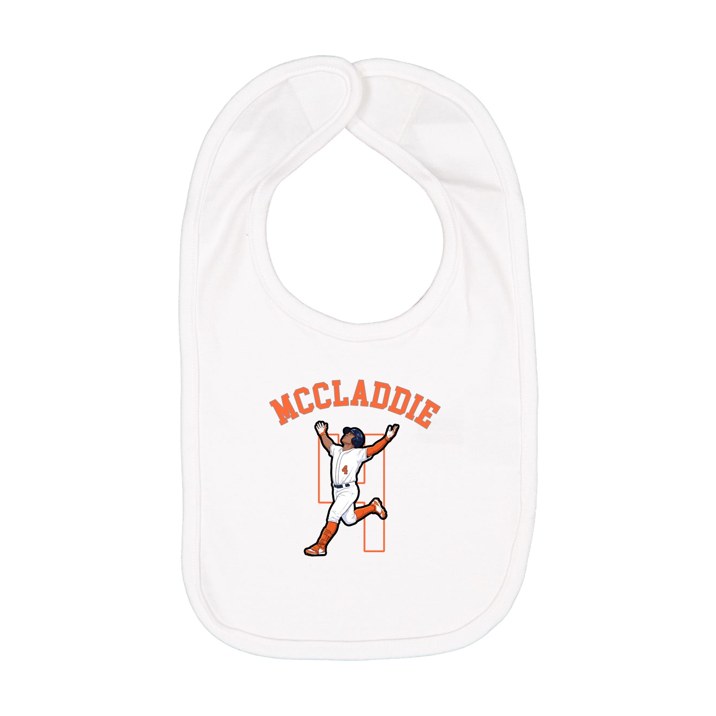 Infant Bib — Shirsey Arch in White
