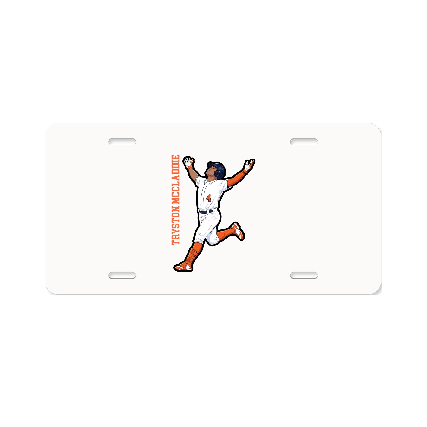 License Plate — Name Vertical in Classic