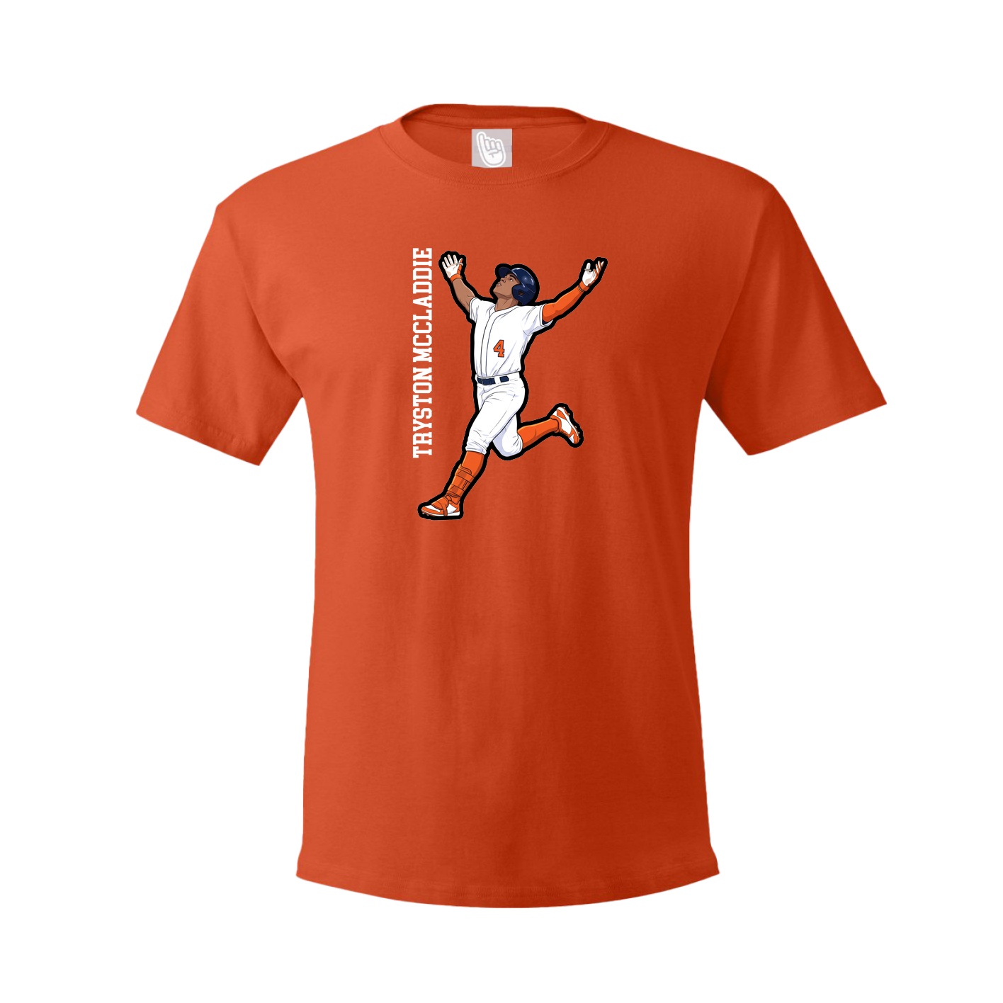 Youth Tee — Name Vertical in Orange