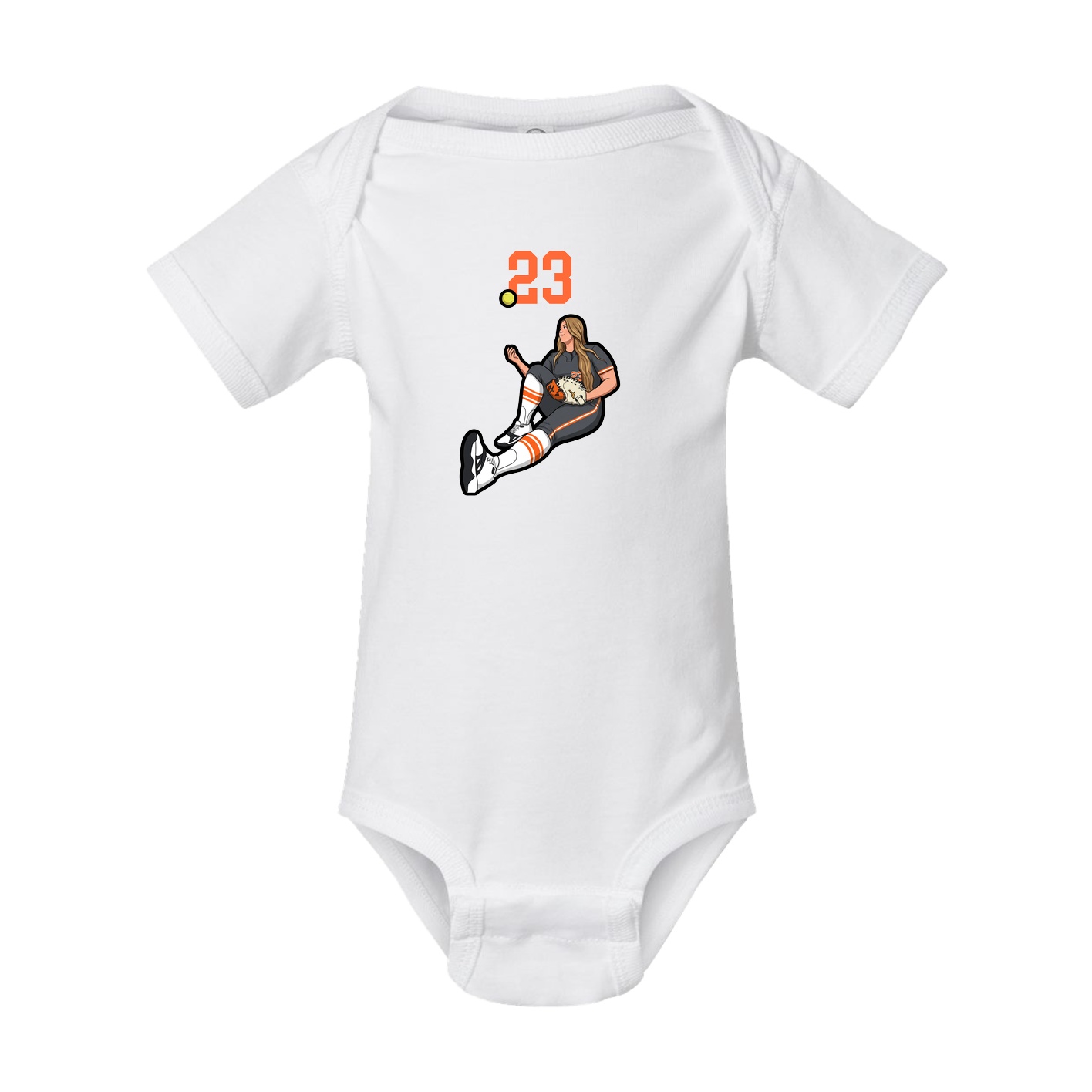 Baby Onesie — Number Top in White