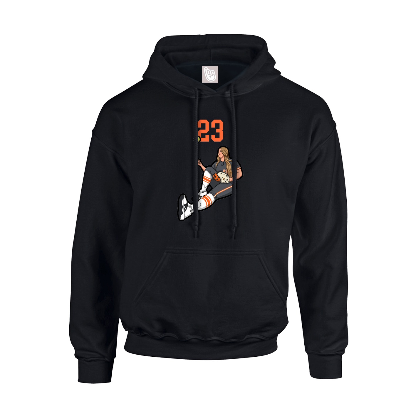 Youth Hoodie — Number Top in Black