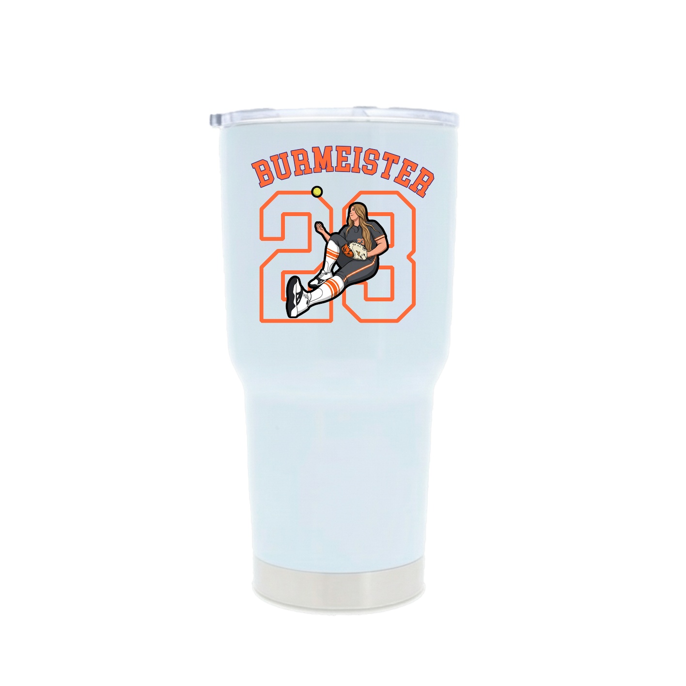 30oz Stainless Steel Tumbler — Shirsey Arch in White