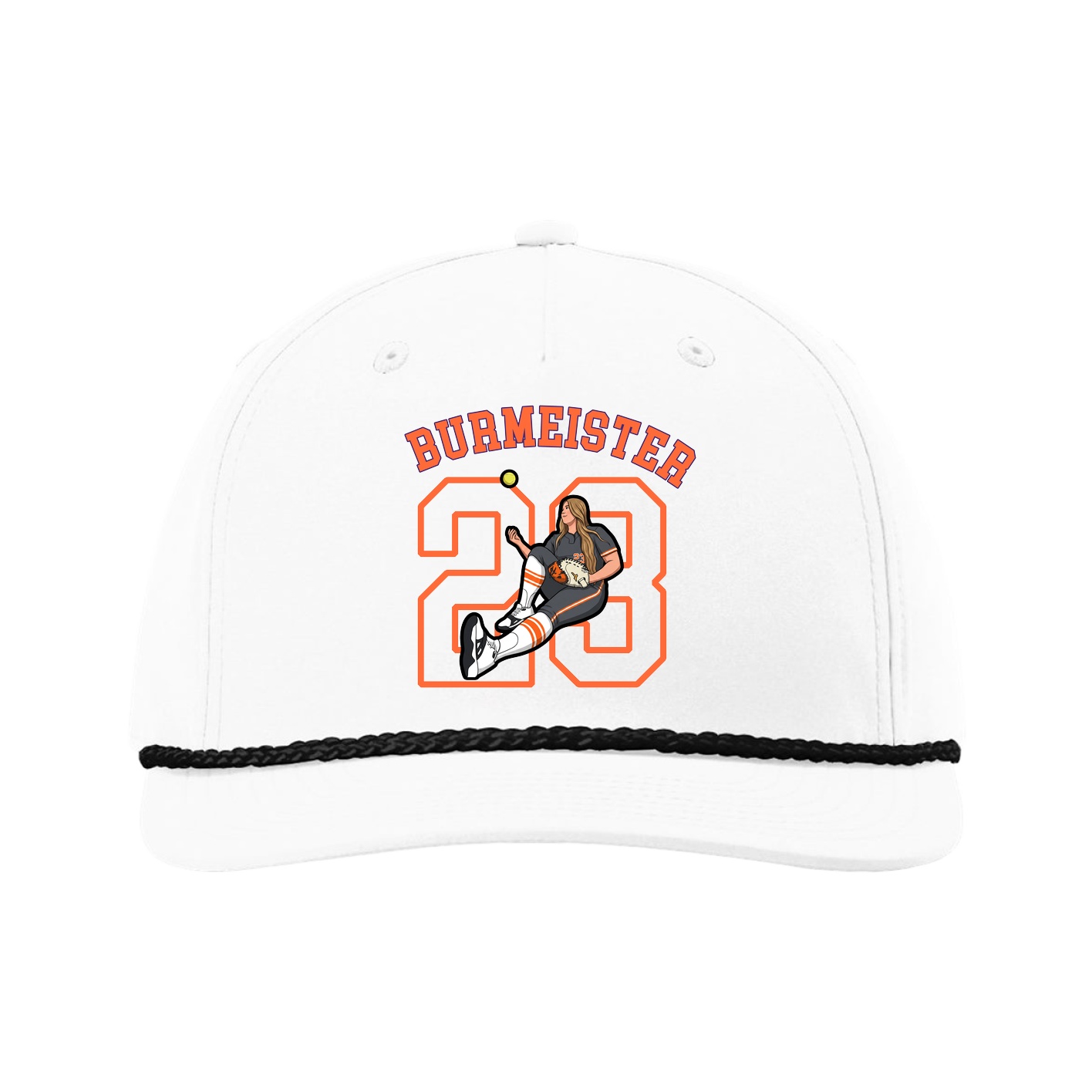 Five-Panel Classic Rope Cap — Shirsey Arch in White