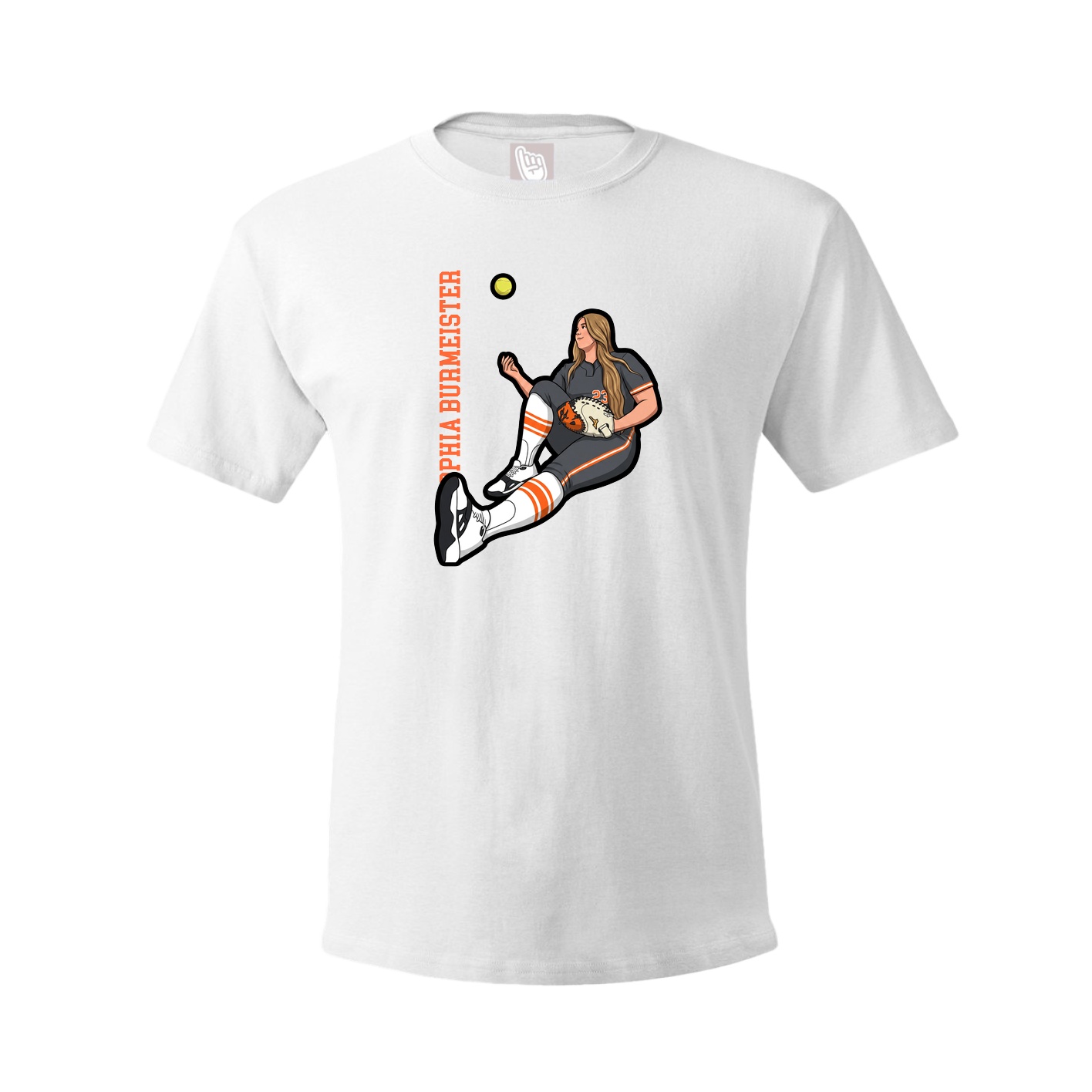 Youth Tee — Name Vertical in White