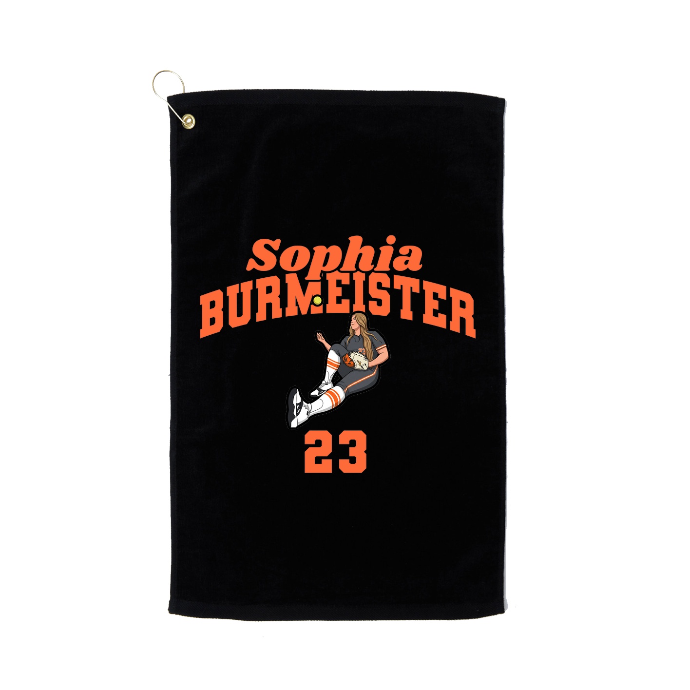 Golf Towel — Signature Arch in Black