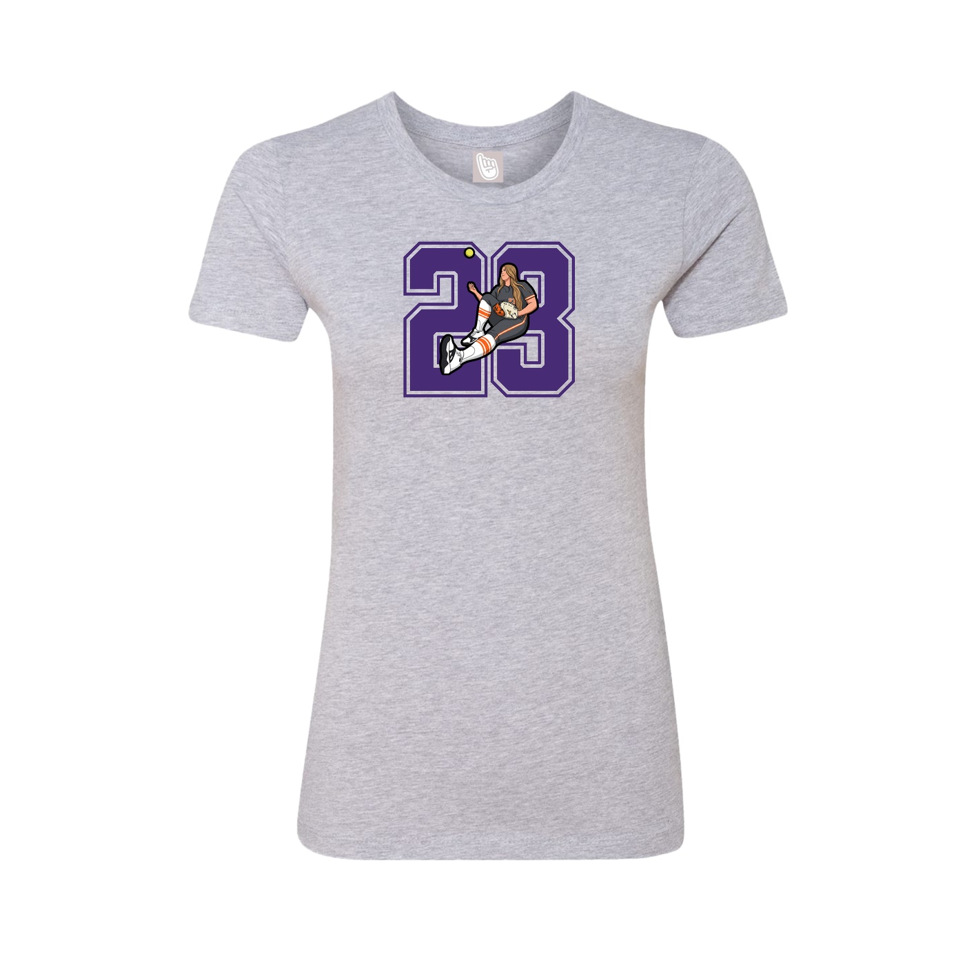Womens Tee — Number in Grey