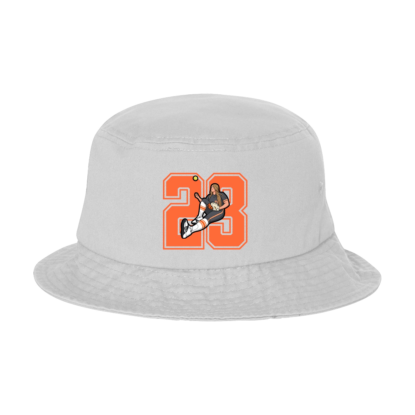Bucket Cap — Number in White