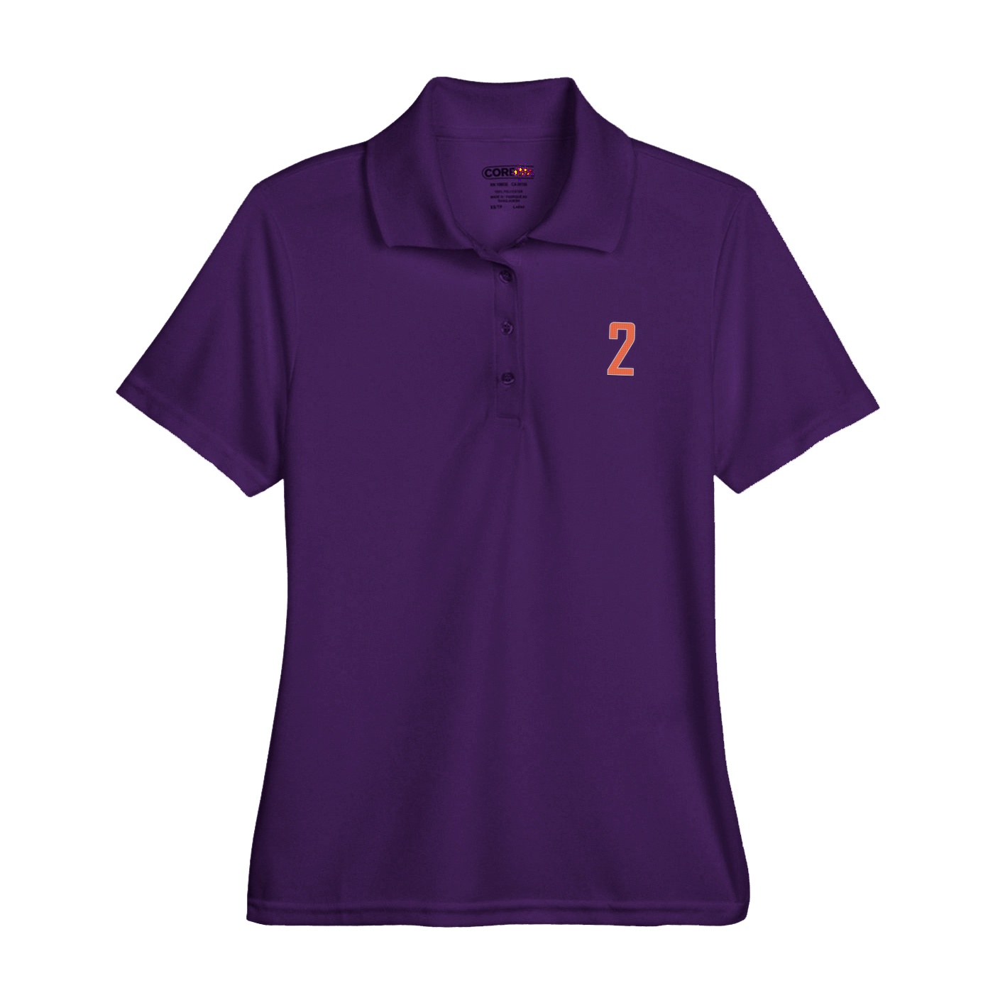 Womens Performance Polo — Front Shirsy in Purple