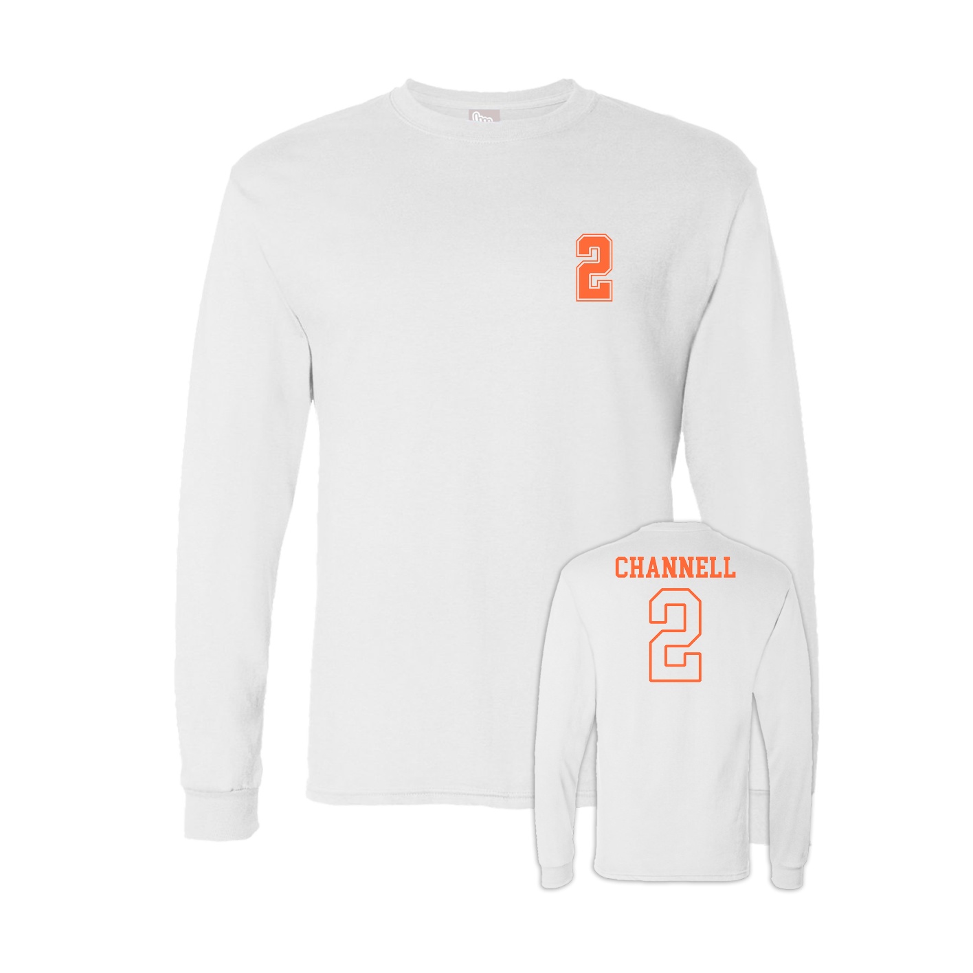 Long Sleeve Tee — Chest Back in White
