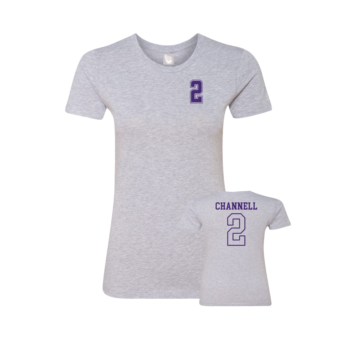 Womens Tee — Chest Back in Grey