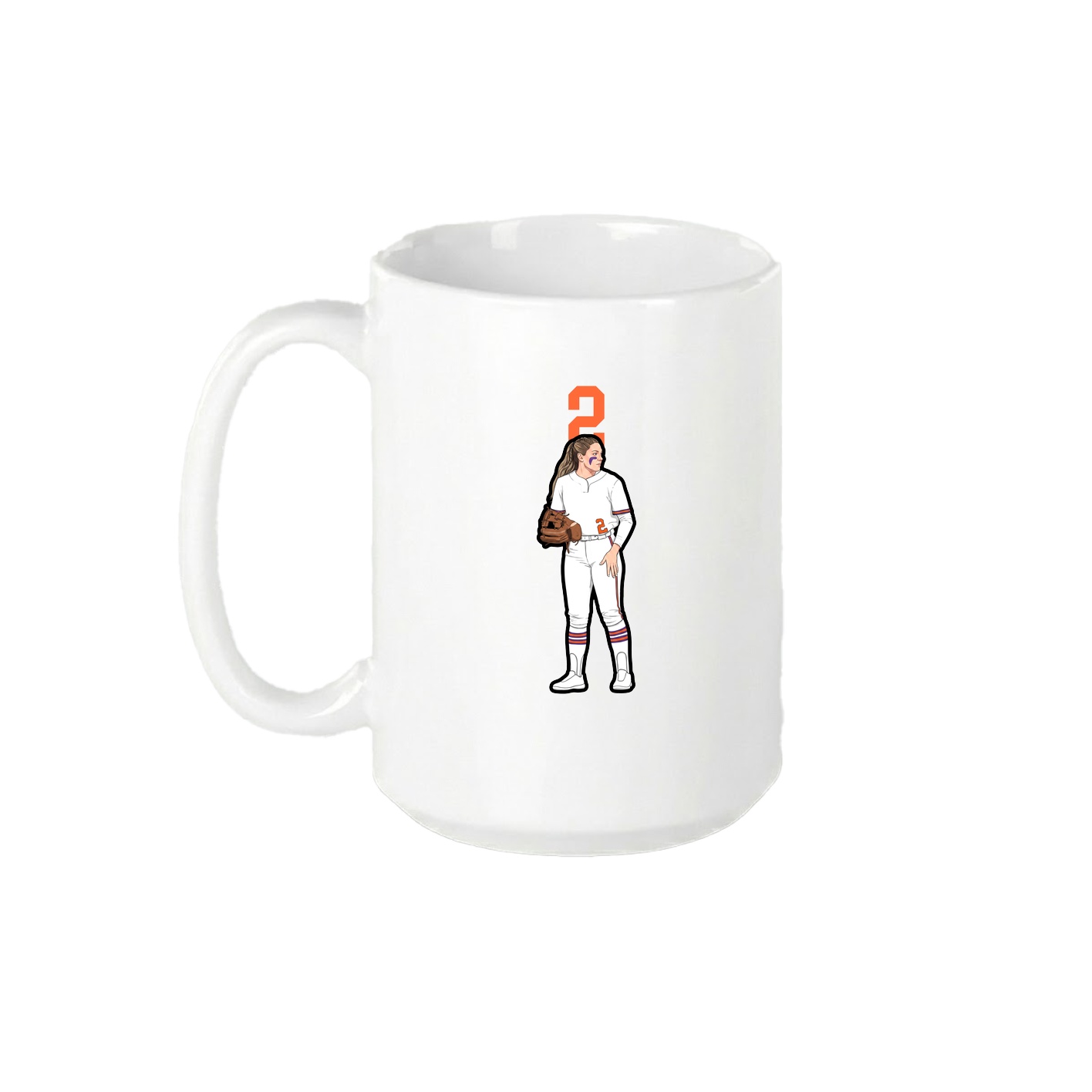 15oz Coffee Mug — Number Top in White