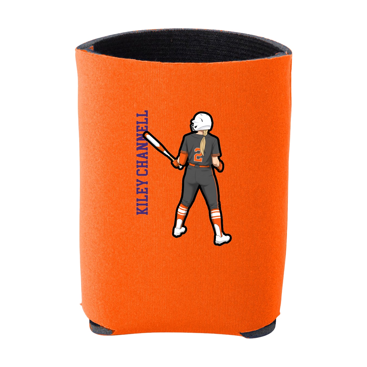 Can Holder — Name Vertical in Orange
