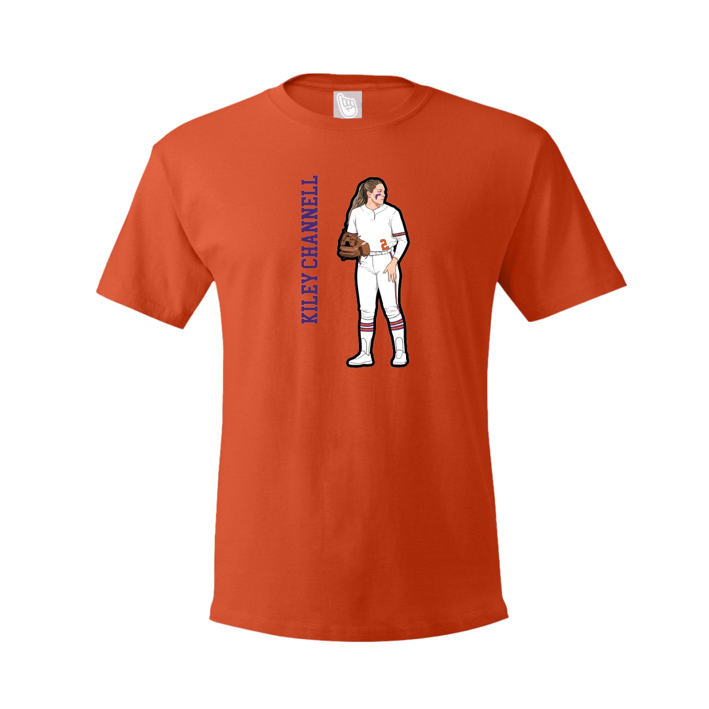 Tee — Name Vertical in Orange