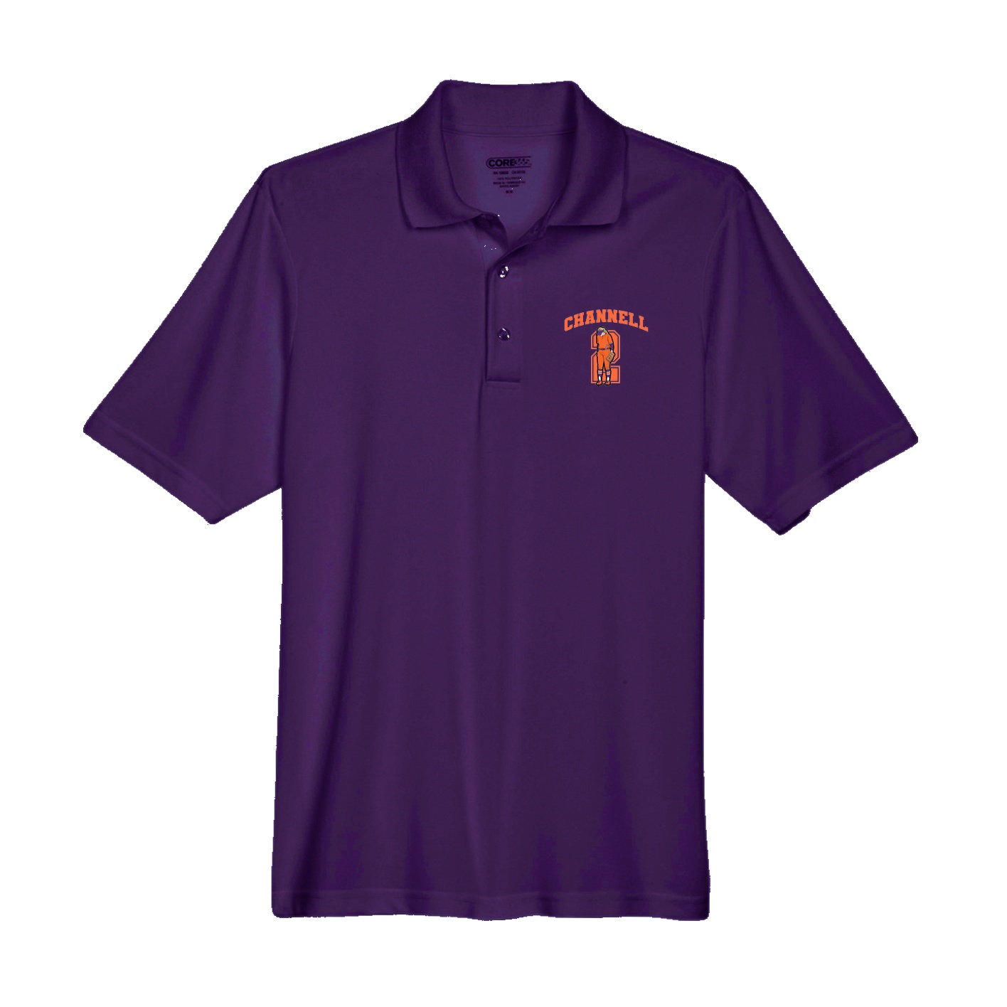 Performance Polo — Number in Purple