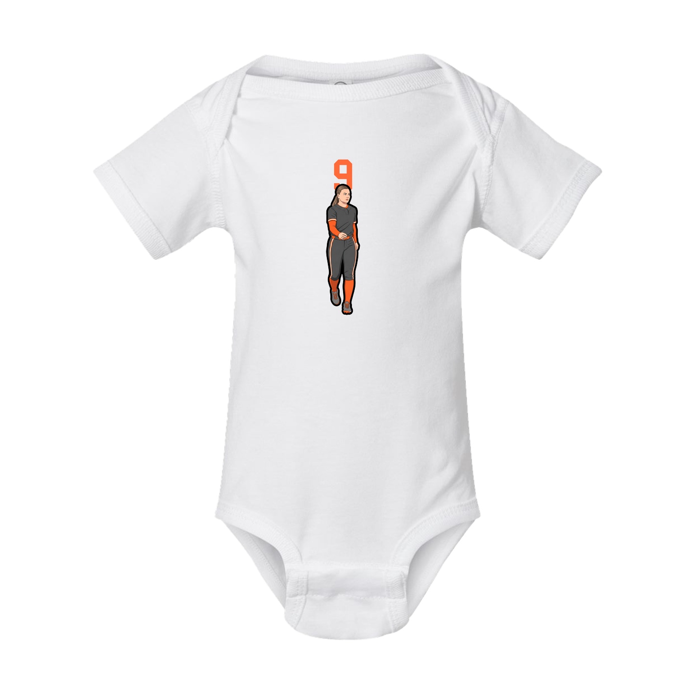 Baby Onesie — Number Top in White