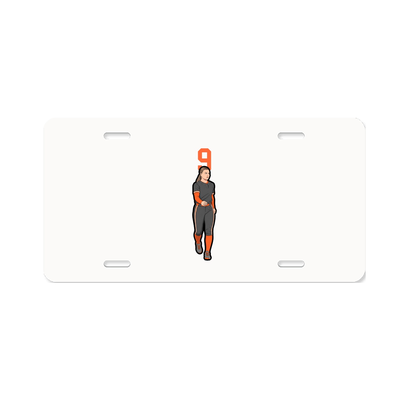 License Plate — Number Top in Classic