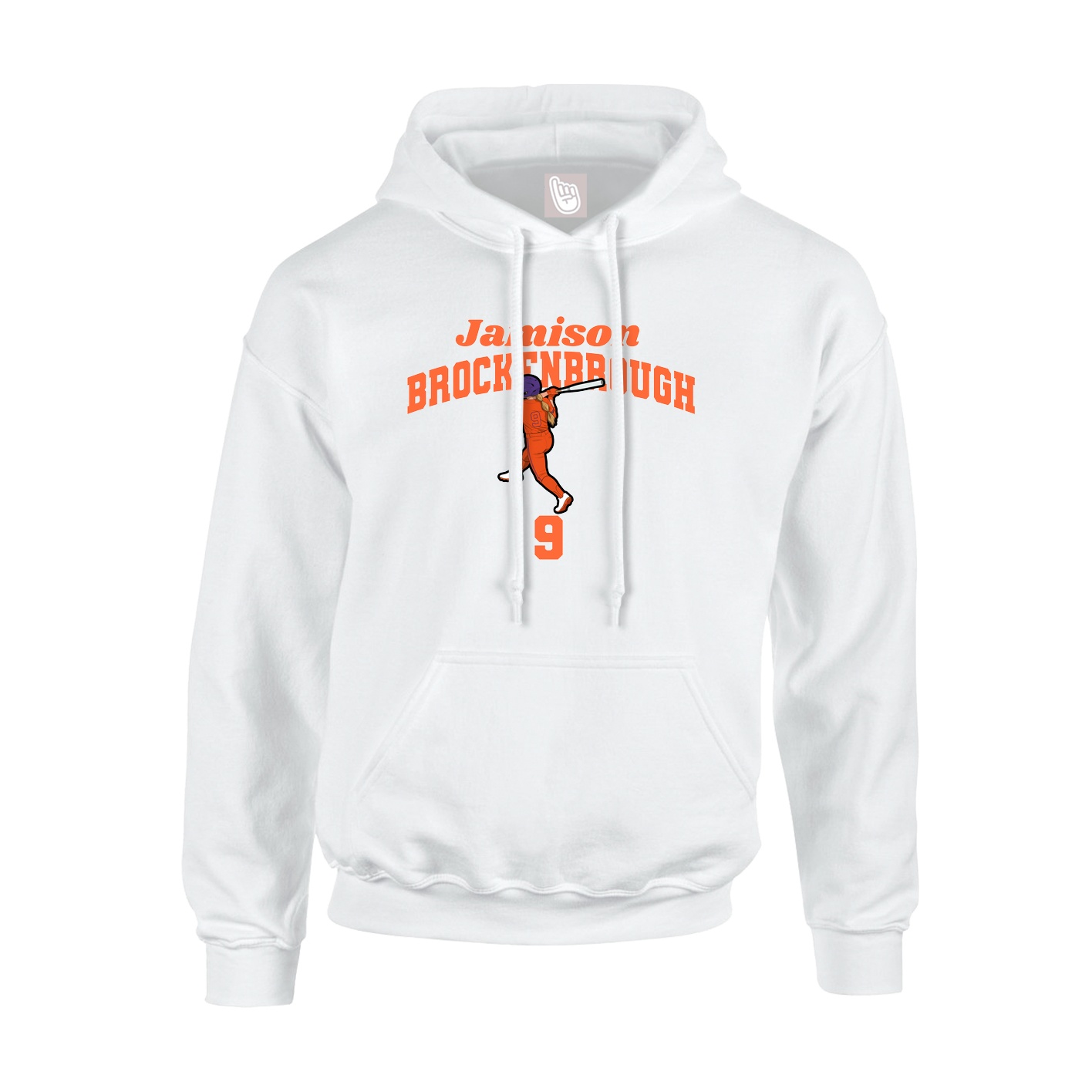 Youth Hoodie — Signature Arch in White