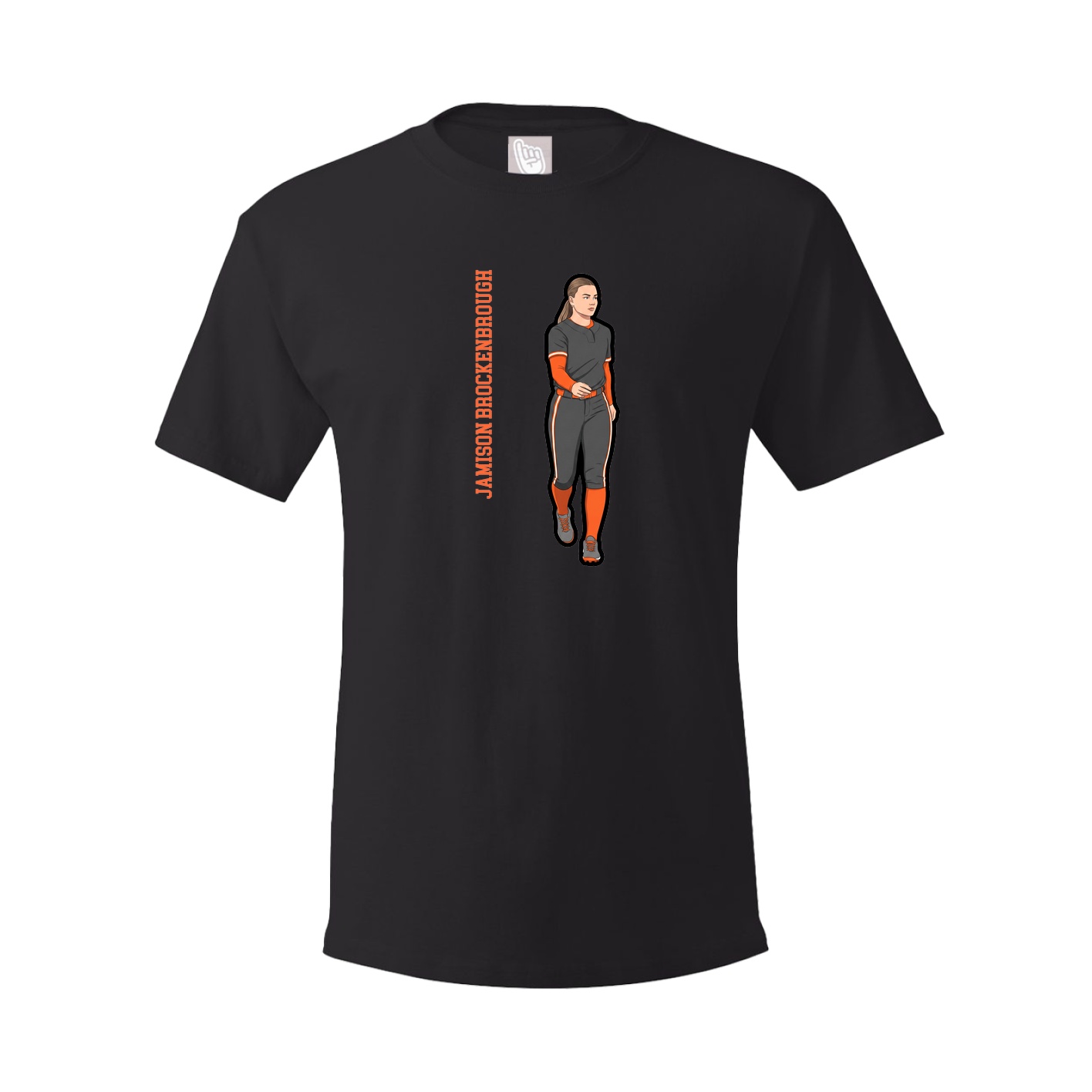 Youth Tee — Name Vertical in Black