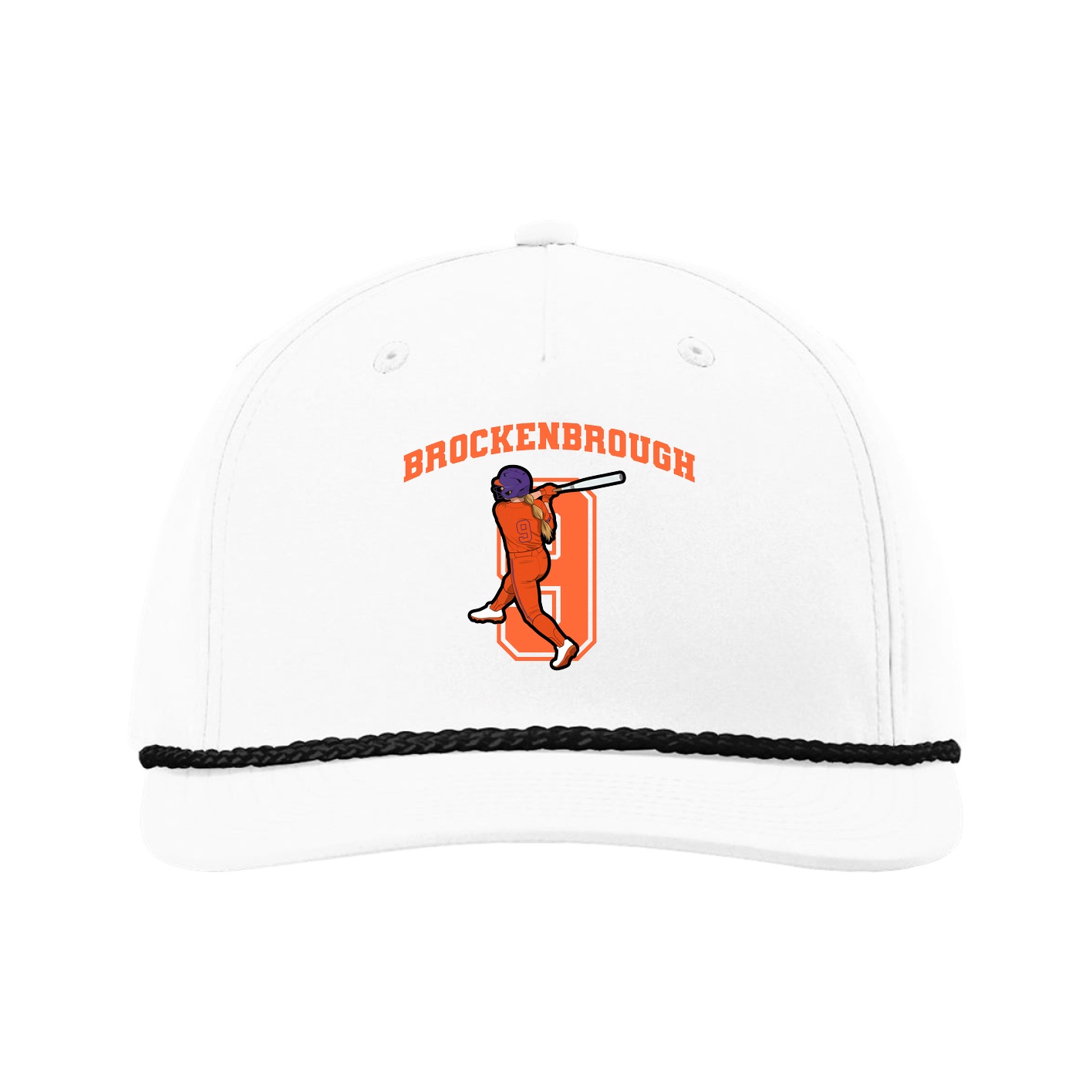 Five-Panel Classic Rope Cap — Number in White