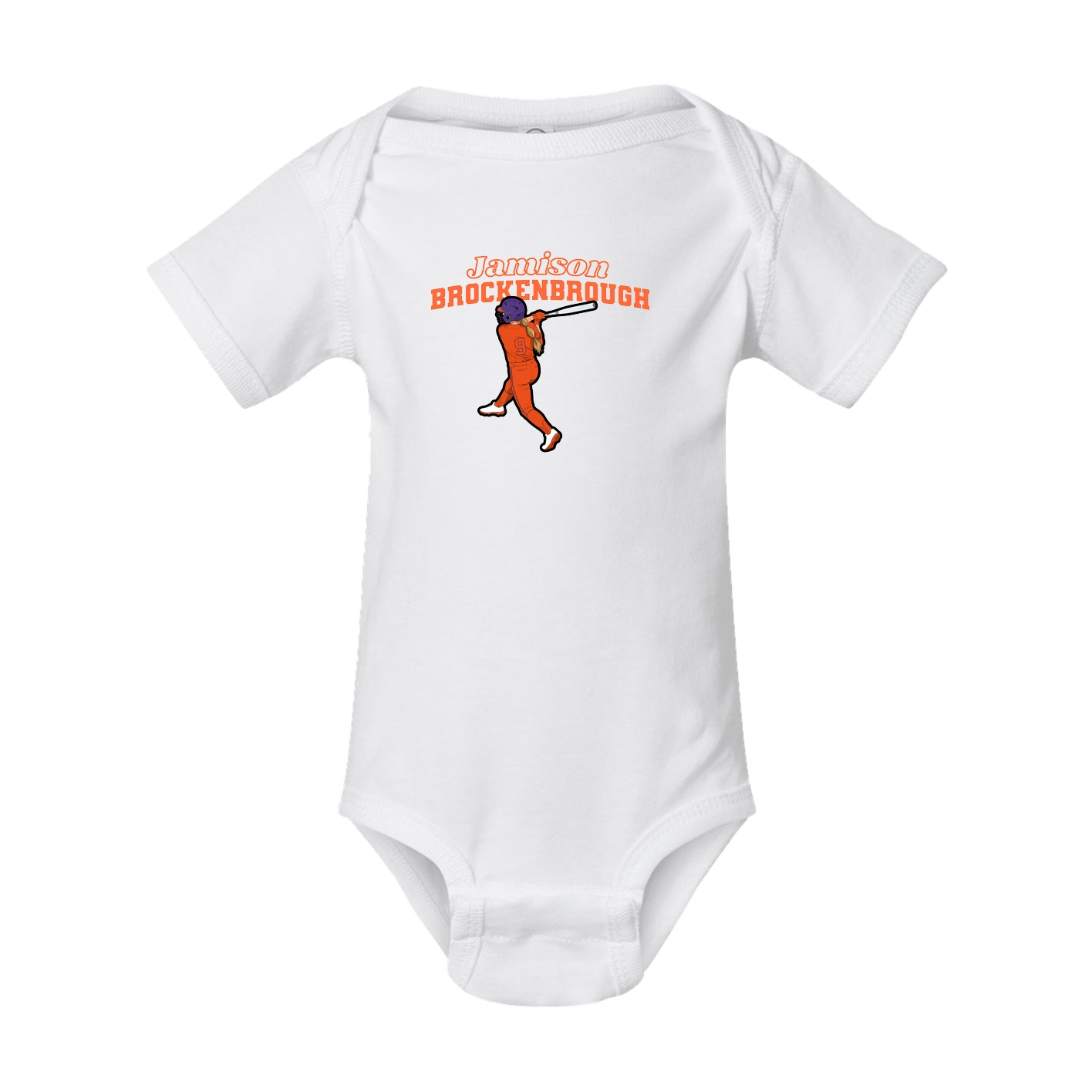 Baby Onesie — Name Arch in White