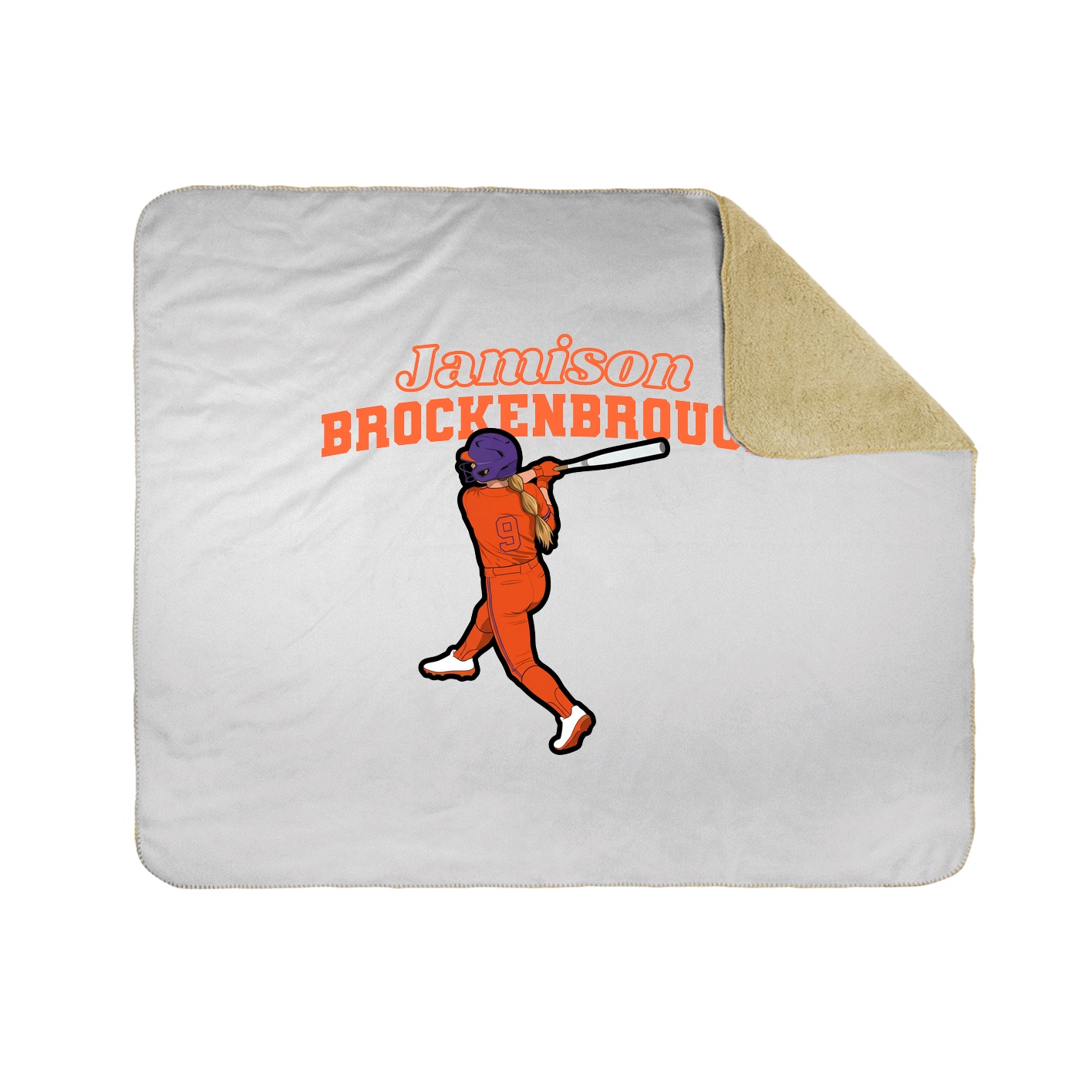 Throw Blanket — Name Arch in White