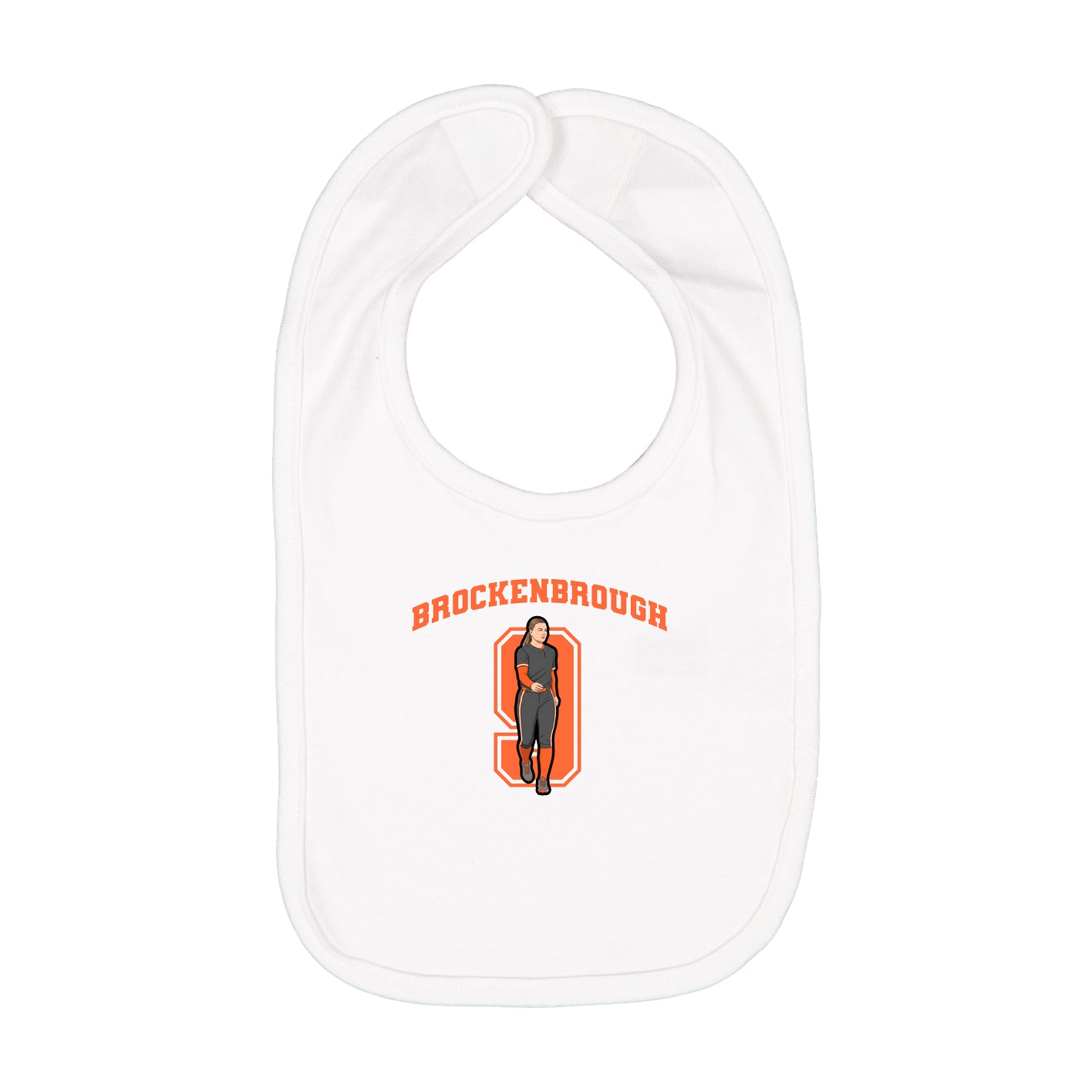 Infant Bib — Number in White