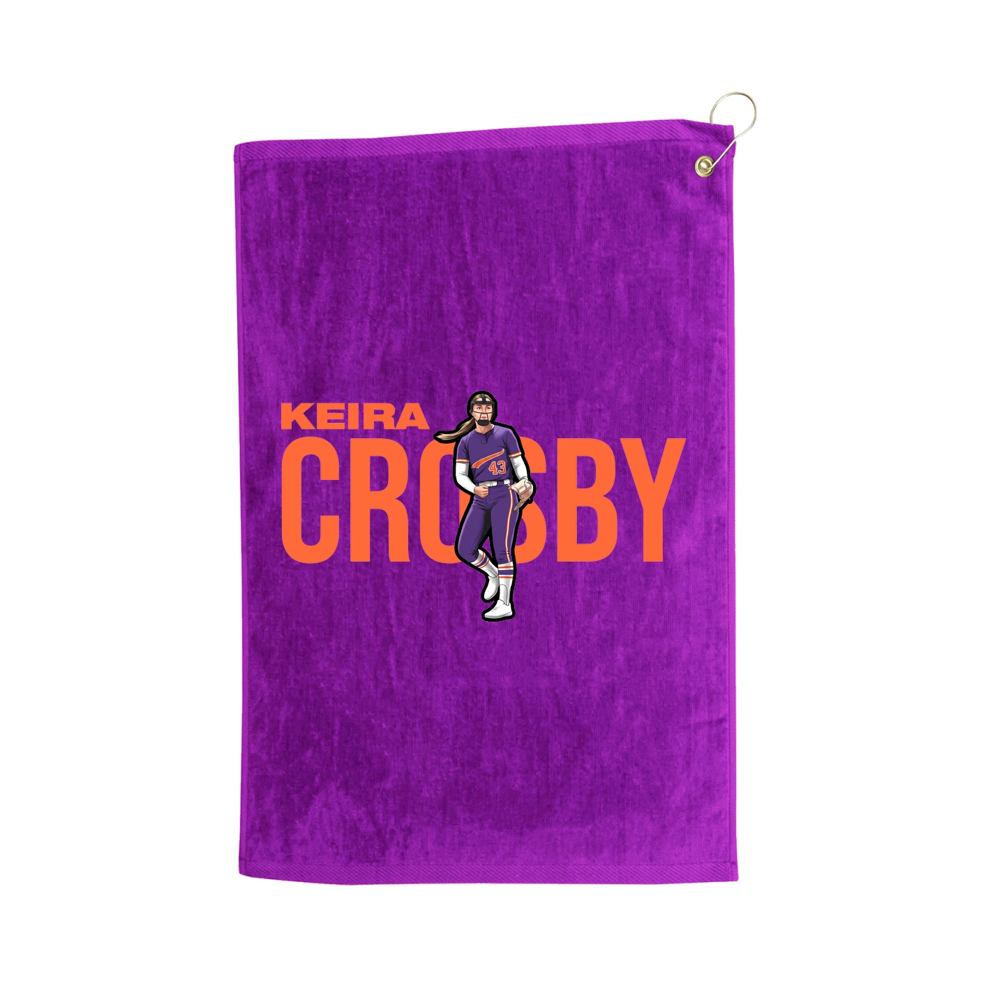 Golf Towel — Player Name in Purple