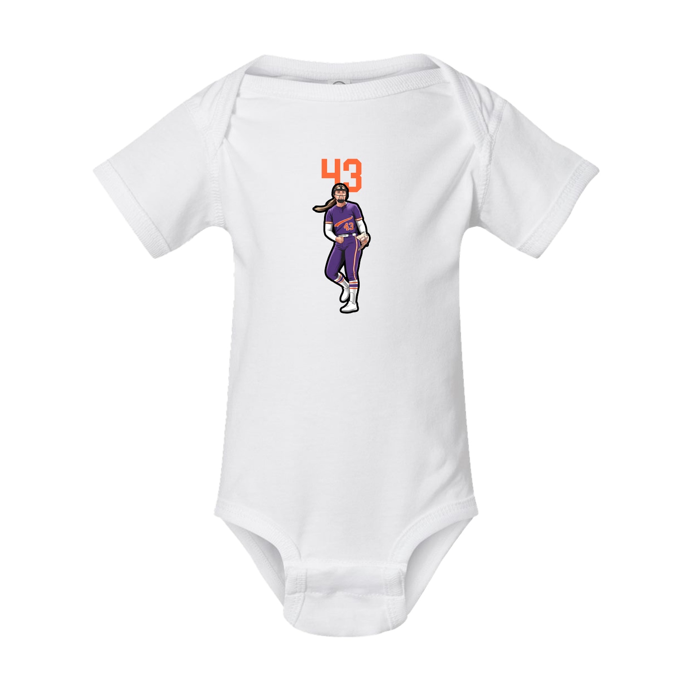 Baby Onesie — Number Top in White