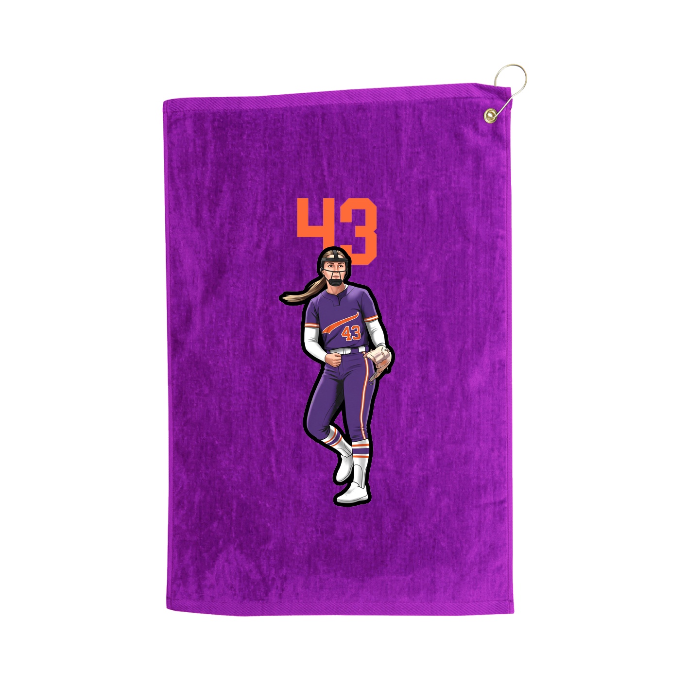 Golf Towel — Number Top in Purple