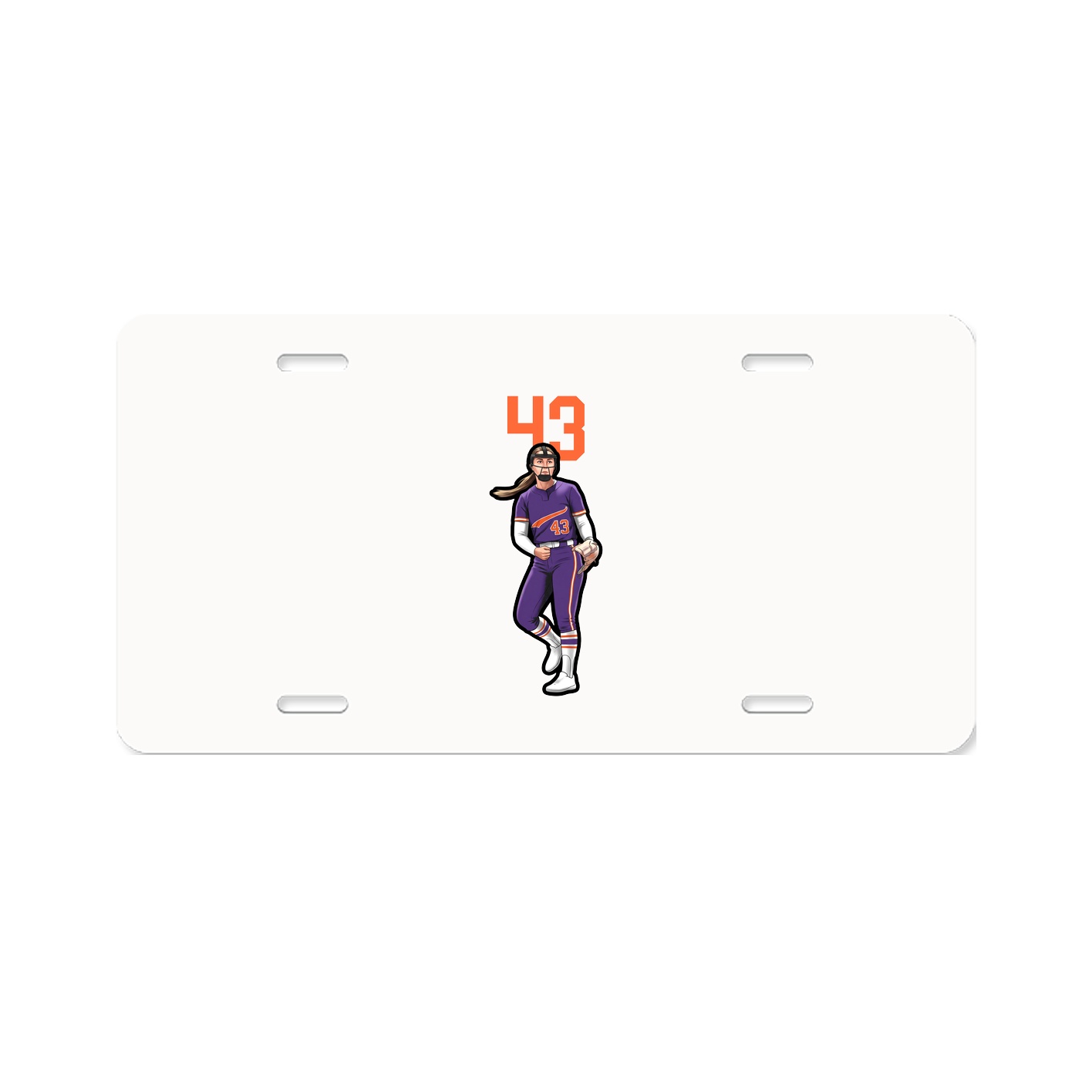 License Plate — Number Top in Classic