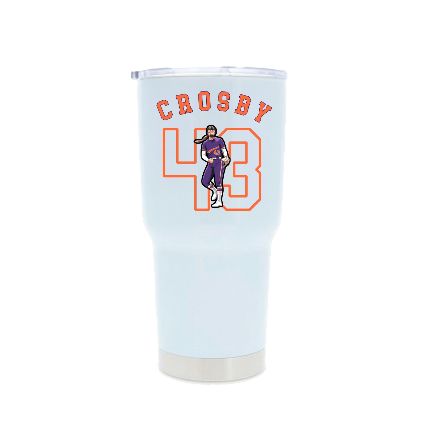 30oz Stainless Steel Tumbler — Shirsey Arch in White