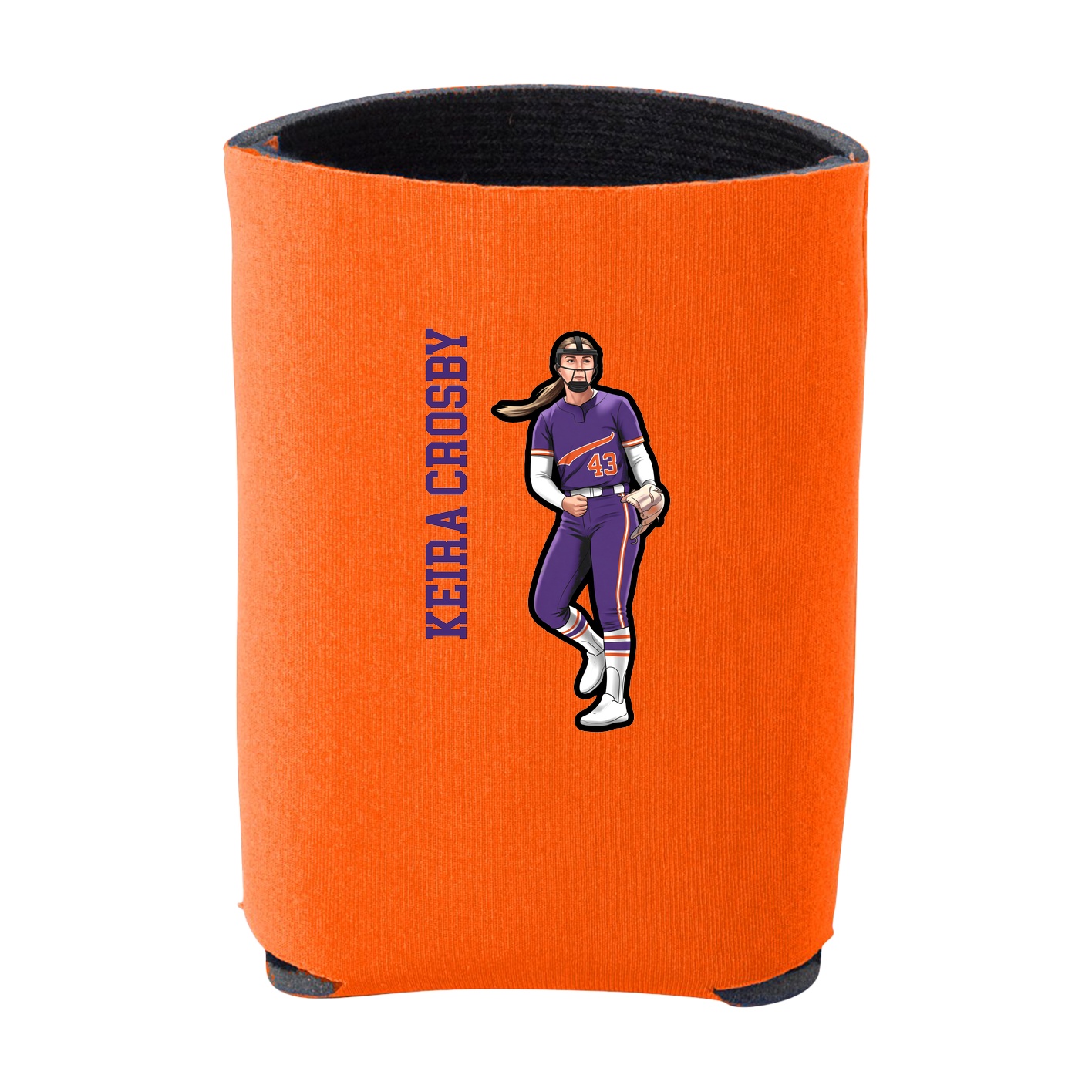 Can Holder — Name Vertical in Orange