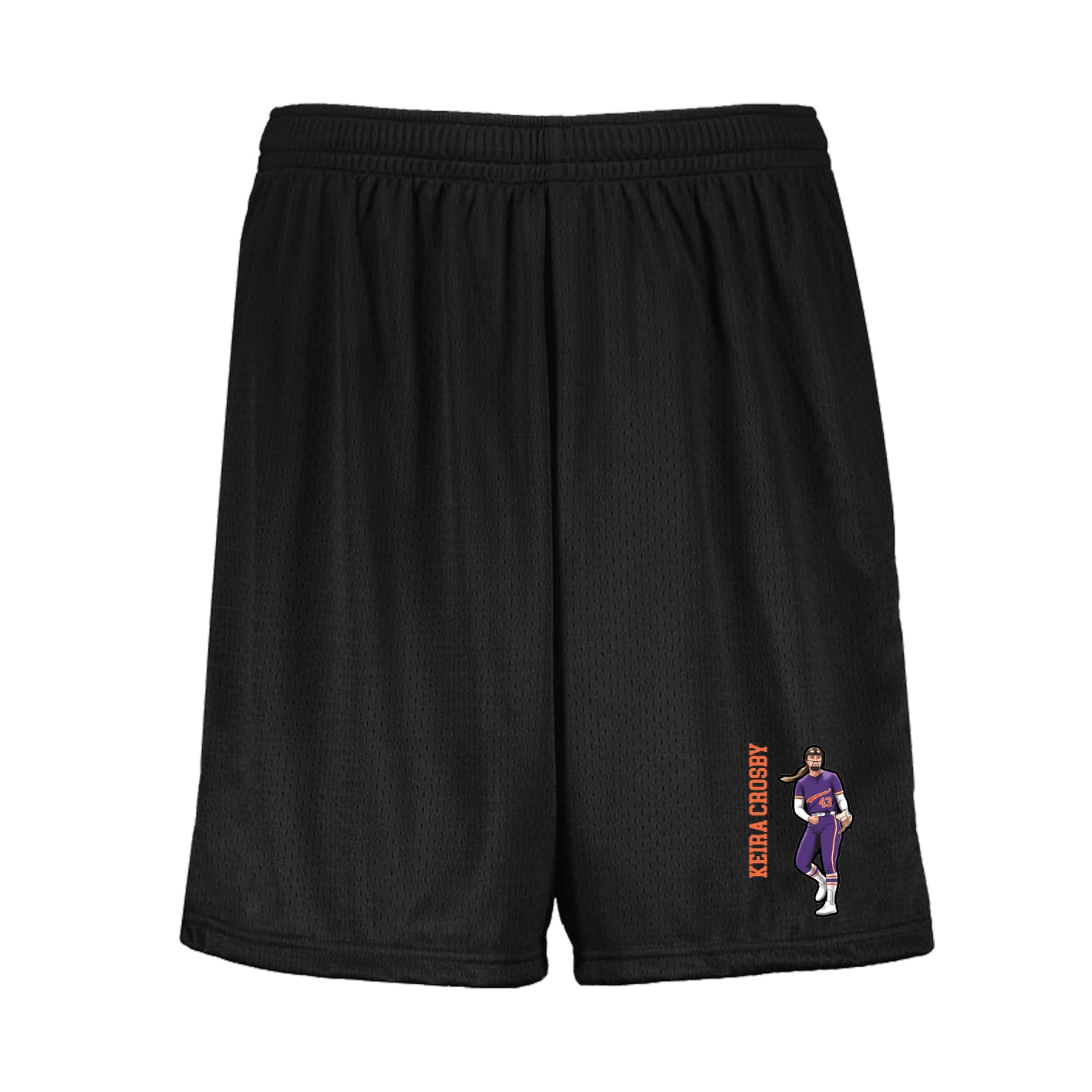 Shorts — Name Vertical in Black