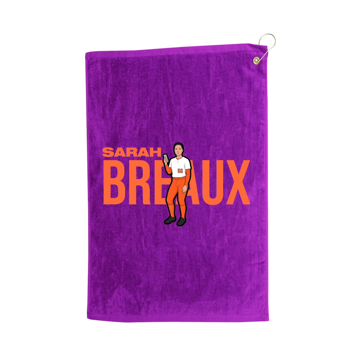 Golf Towel — Player Name in Purple