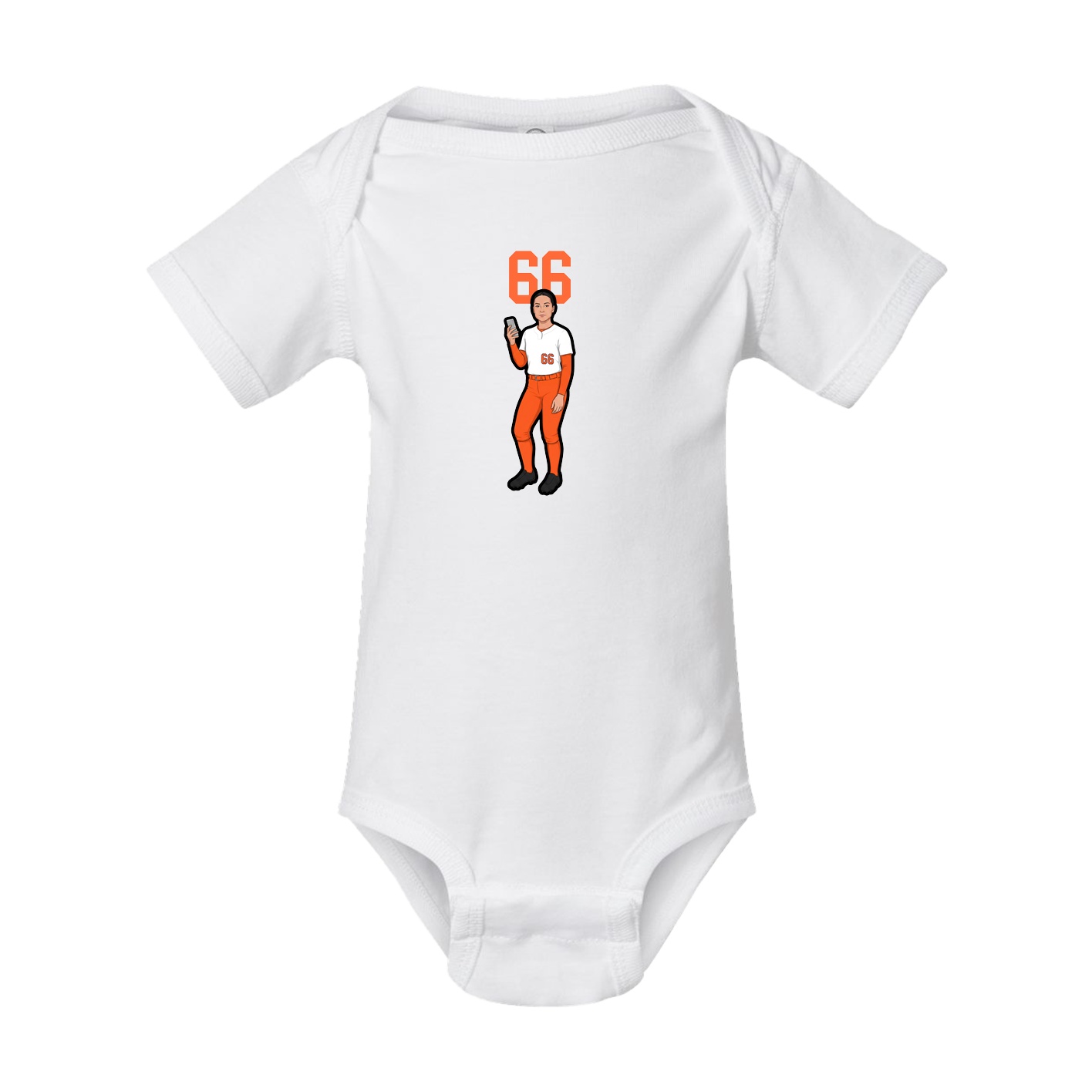 Baby Onesie — Number Top in White